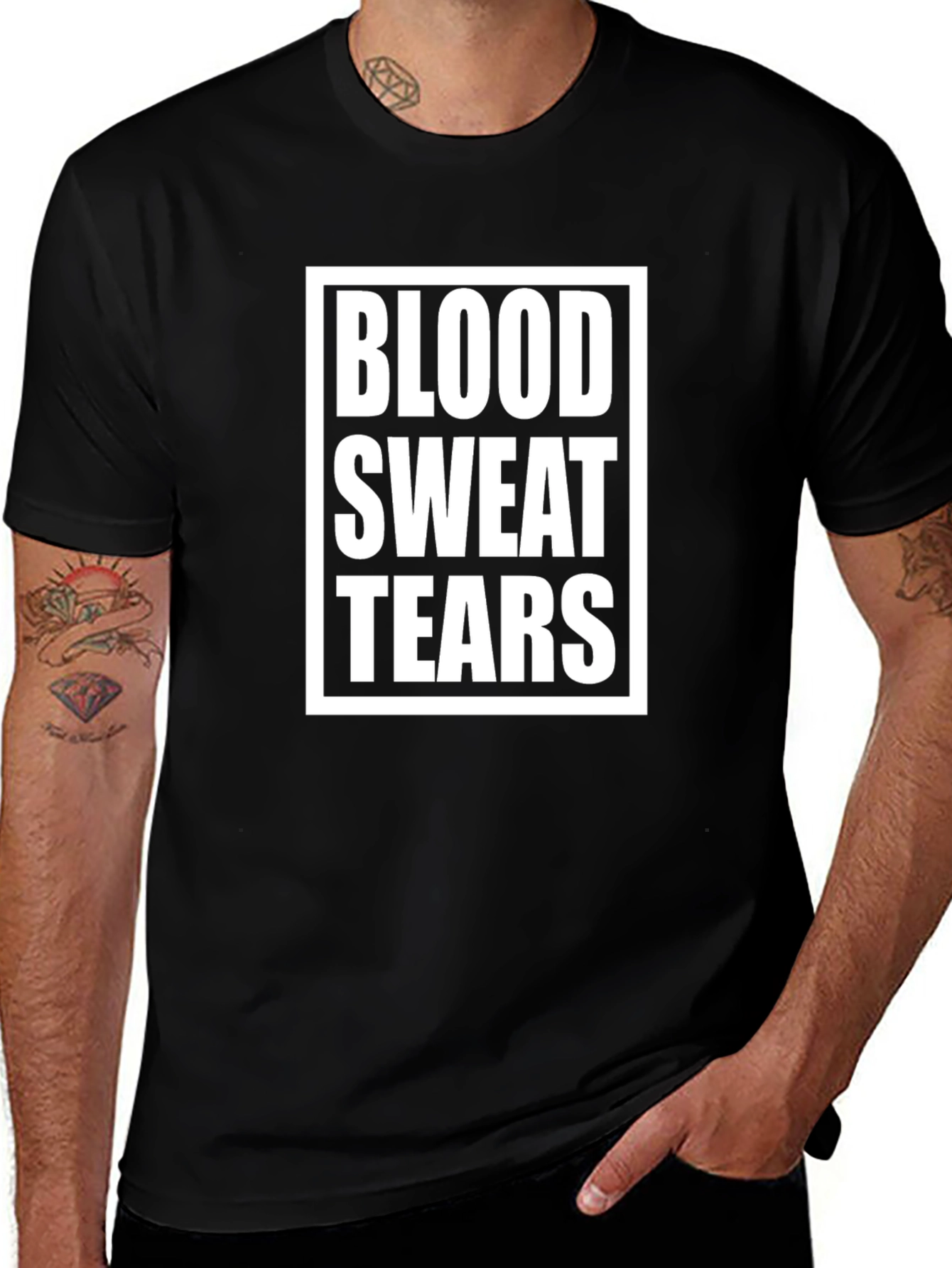 Blood Sweat Tears Graphic Tee - Trendy Cotton T-Shirt