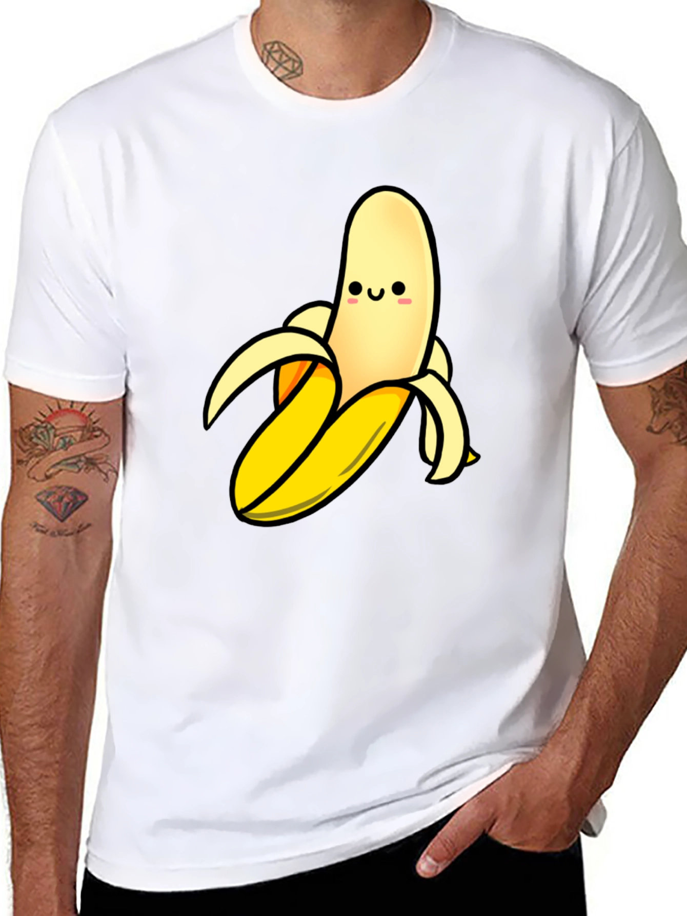 Funny Banana Graphic T-Shirt - Black