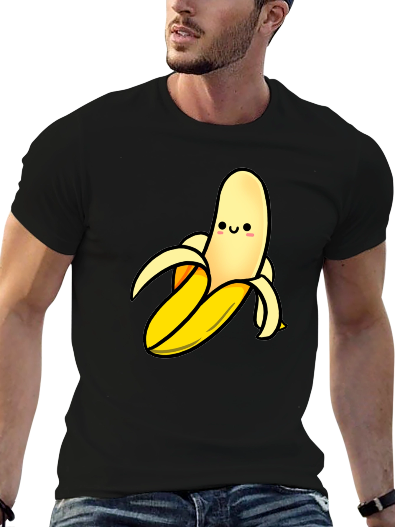Funny Banana Graphic T-Shirt - Black