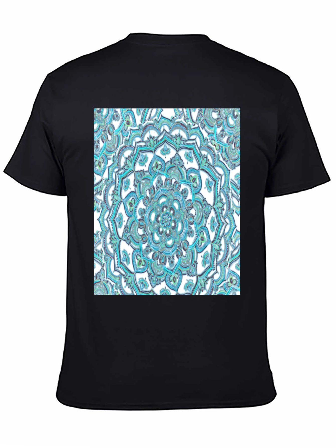 Mandala Graphic Tee - Soft Black Cotton T-Shirt