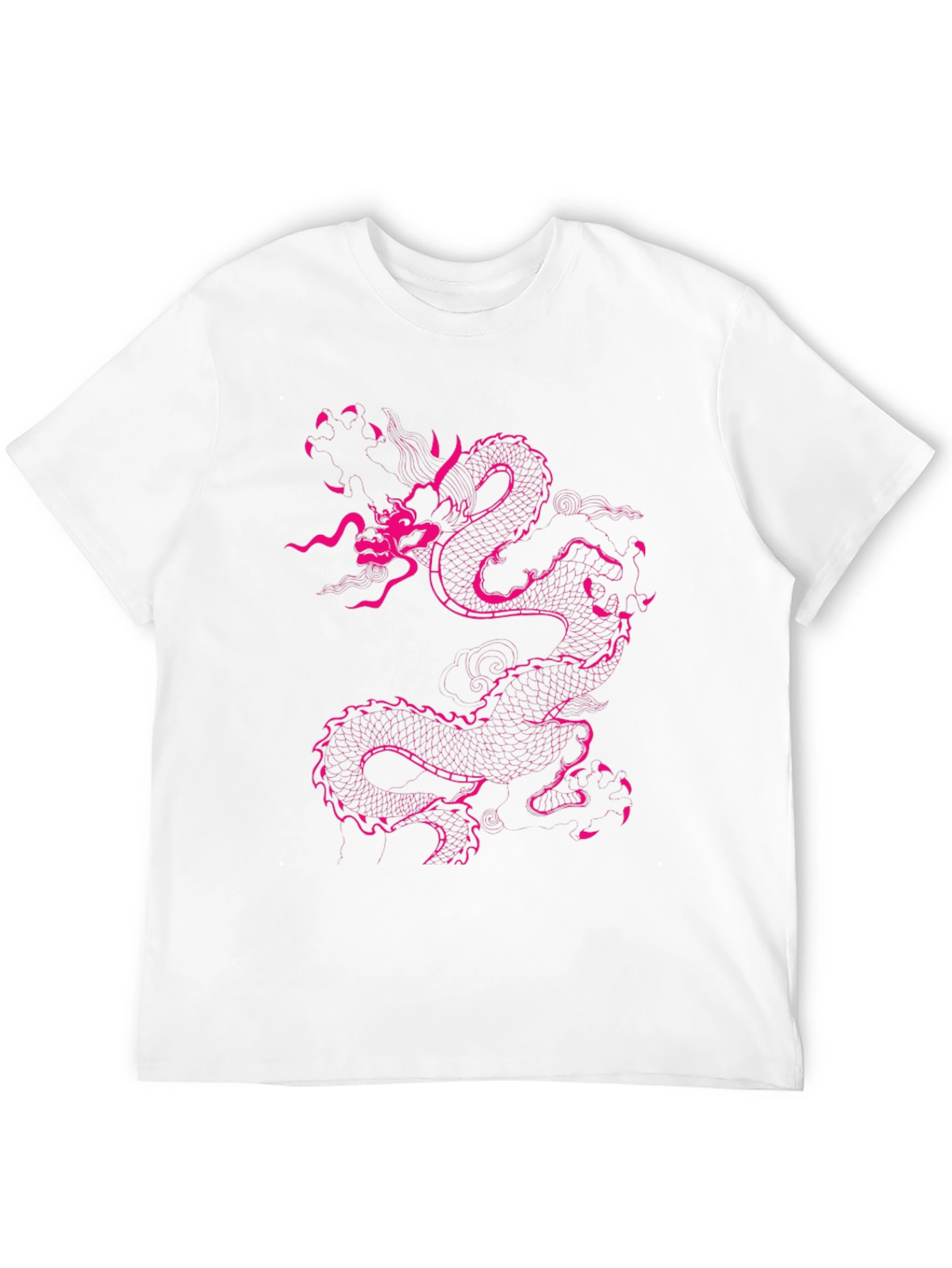 Black T-Shirt with Pink Dragon Design