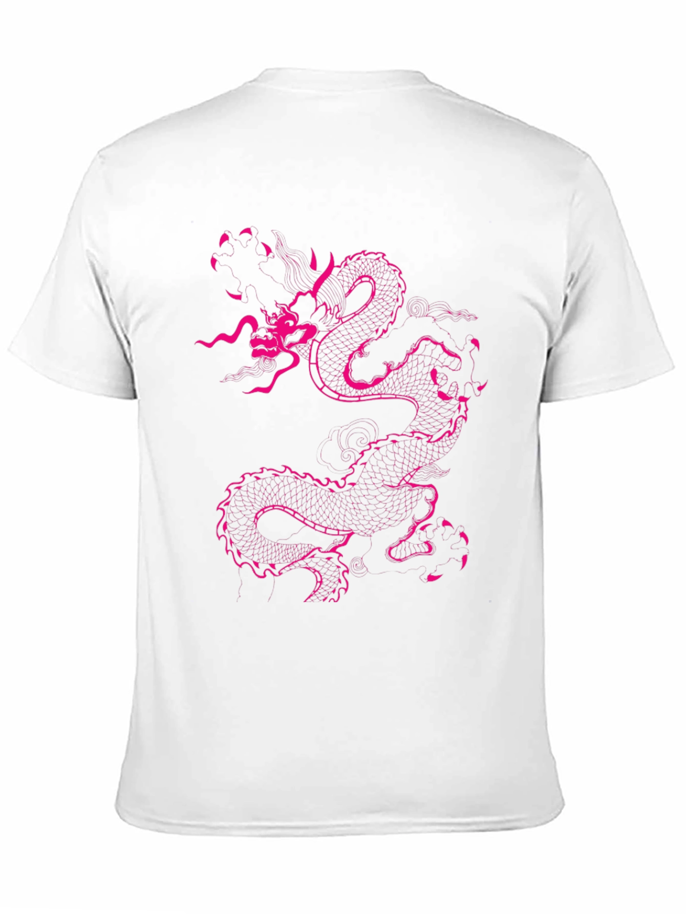 Black T-Shirt with Pink Dragon Design