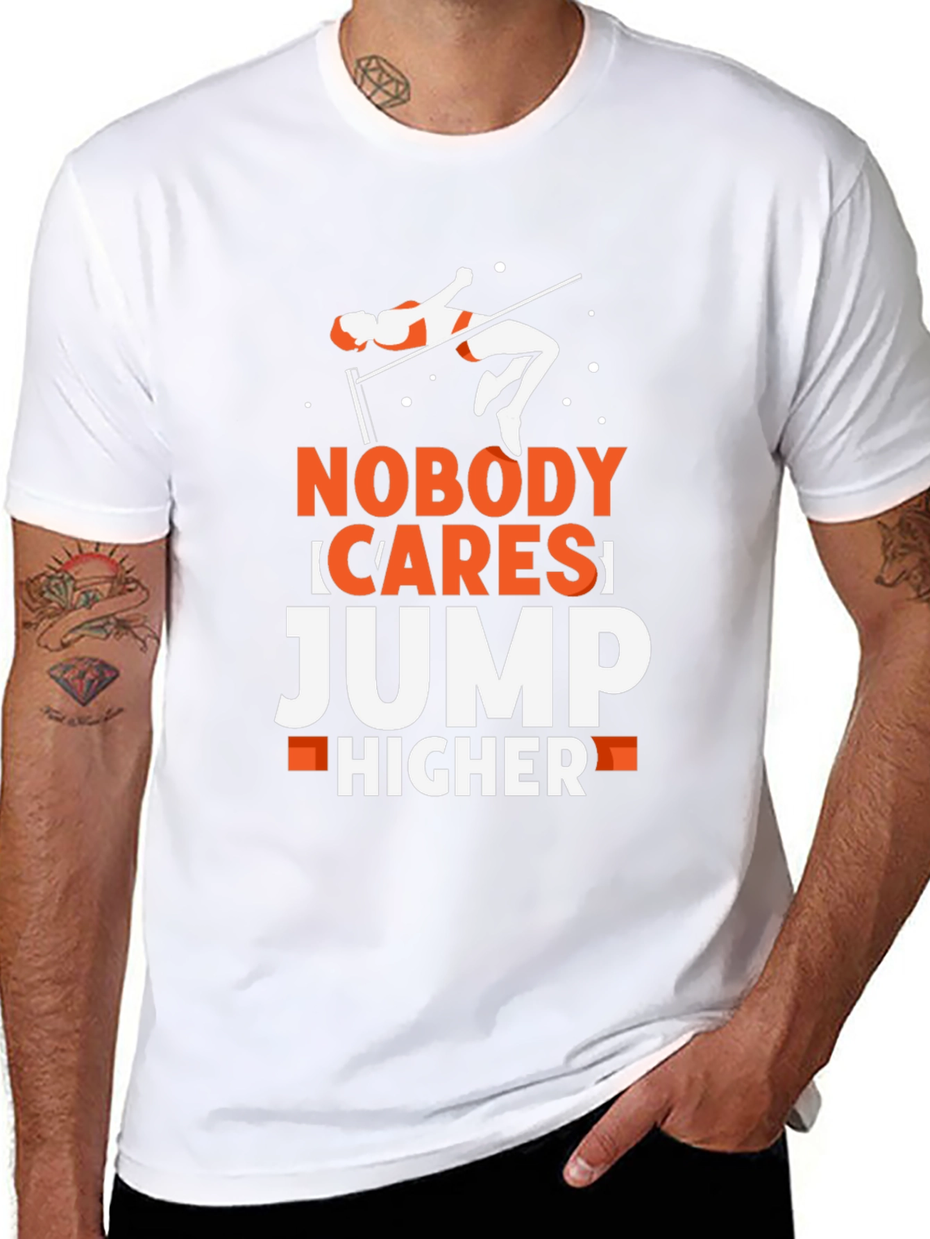 Motivational High Jump Graphic T-Shirt