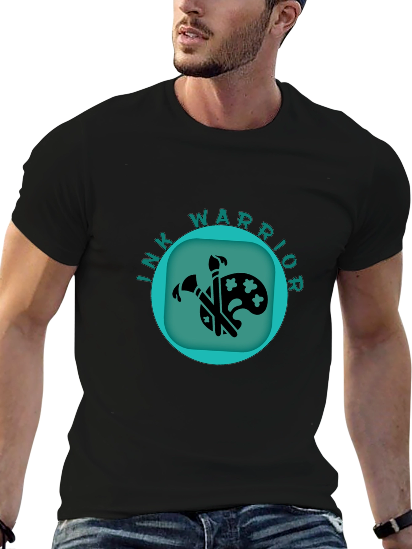 Ink Warrior Graphic T-Shirt - Black