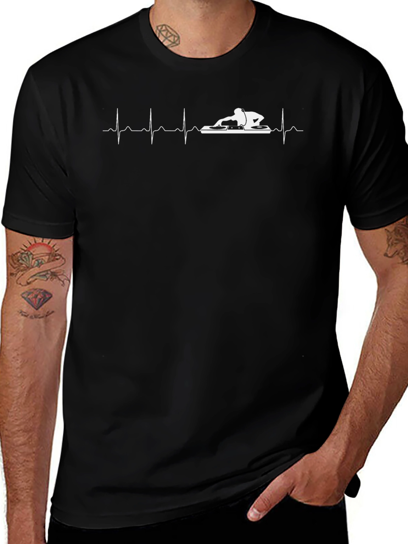 DJ Heartbeat T-Shirt - Music Lover Tee