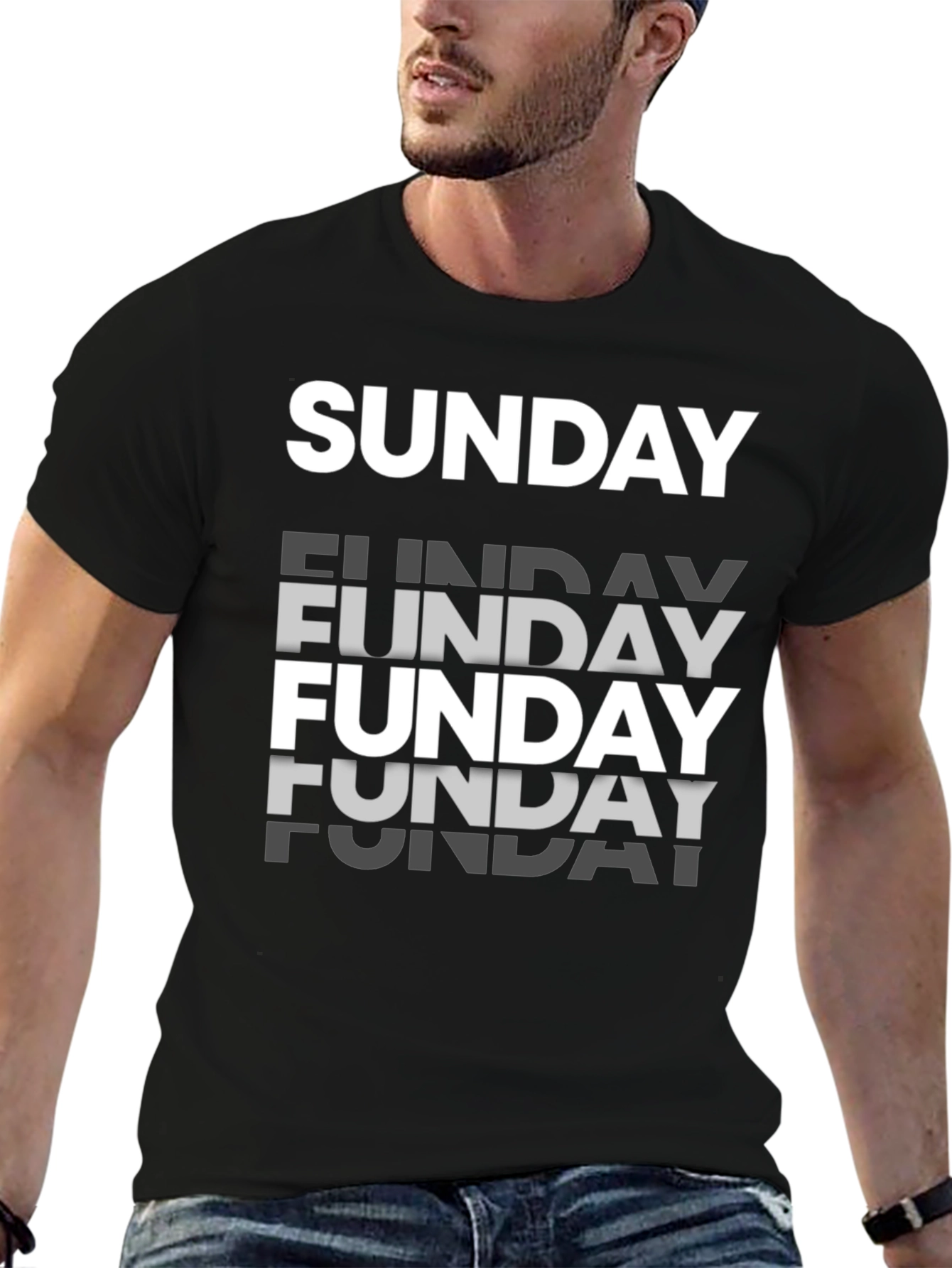 Sunday Funday Graphic Tee - Mens Black T-Shirt