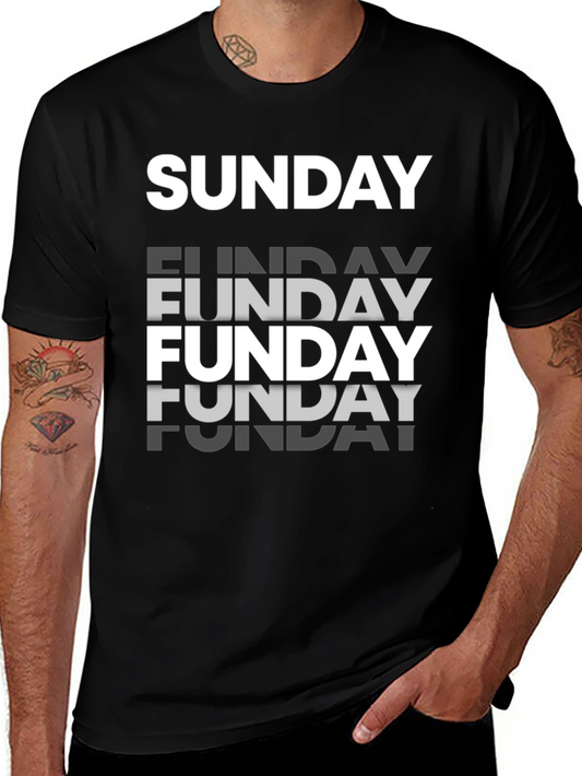 Sunday Funday Graphic Tee - Mens Black T-Shirt