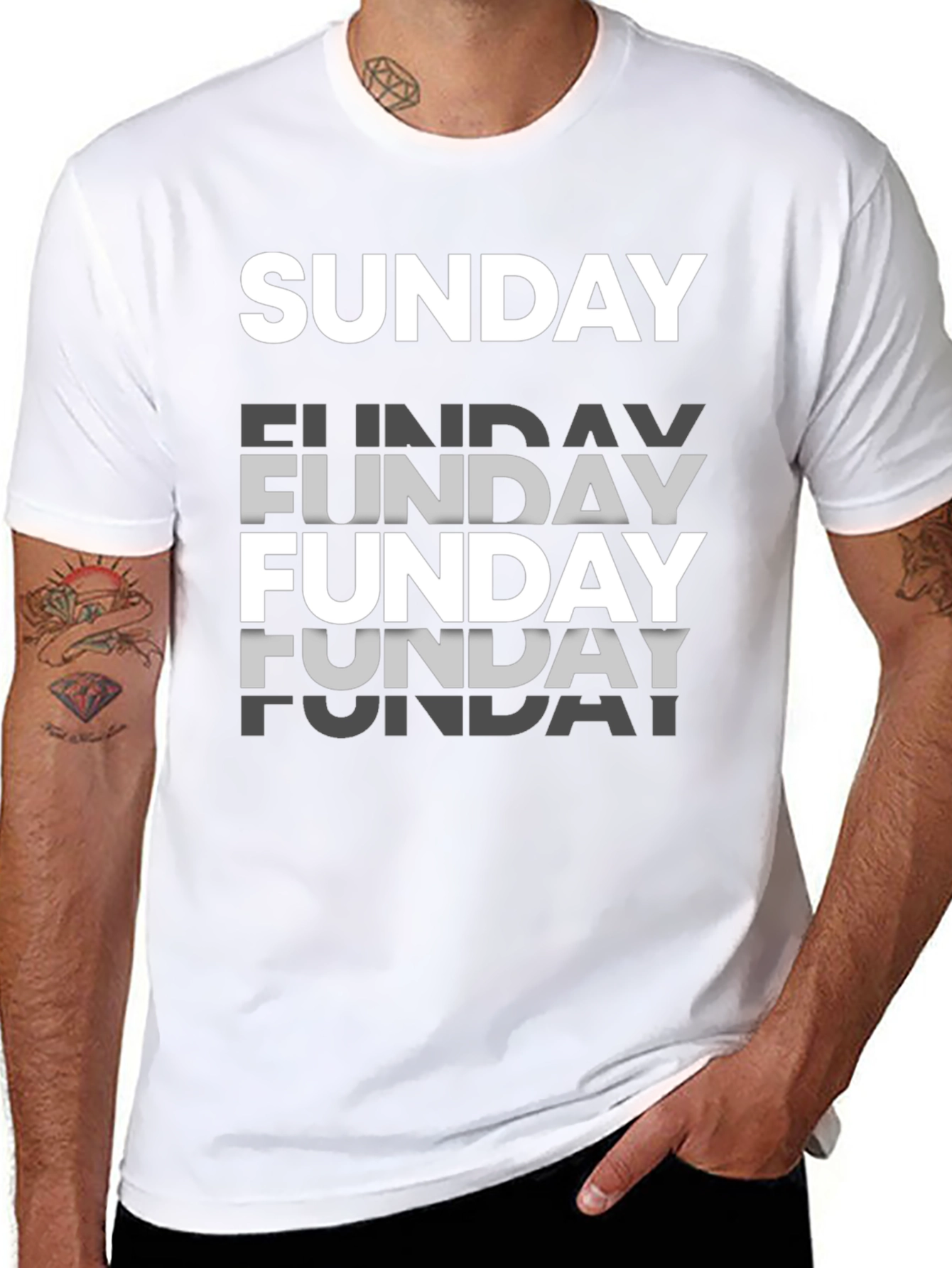 Sunday Funday Graphic Tee - Mens Black T-Shirt