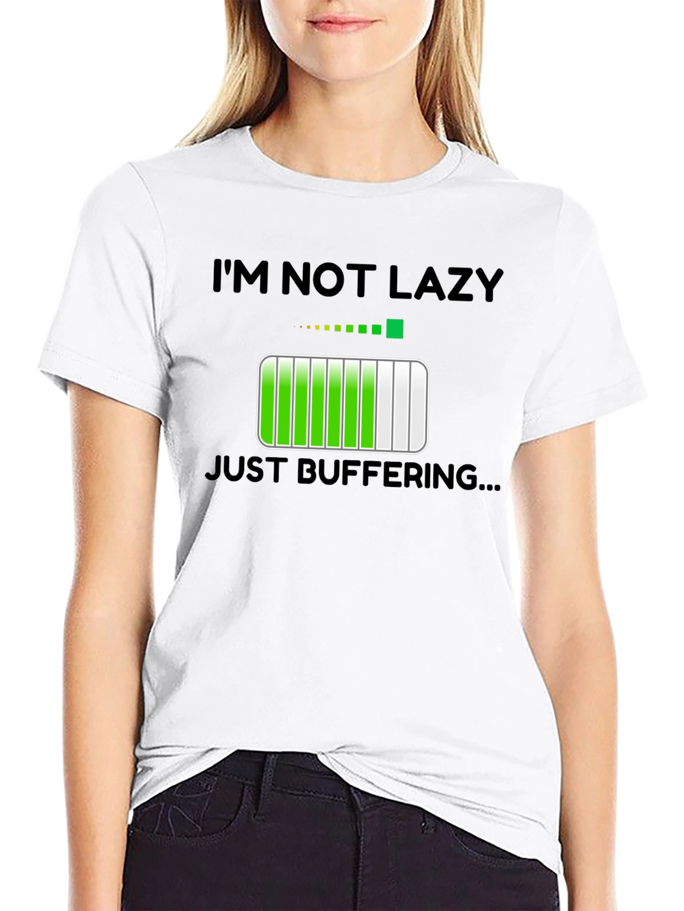 Im Not Lazy Just Buffering Funny T-Shirt