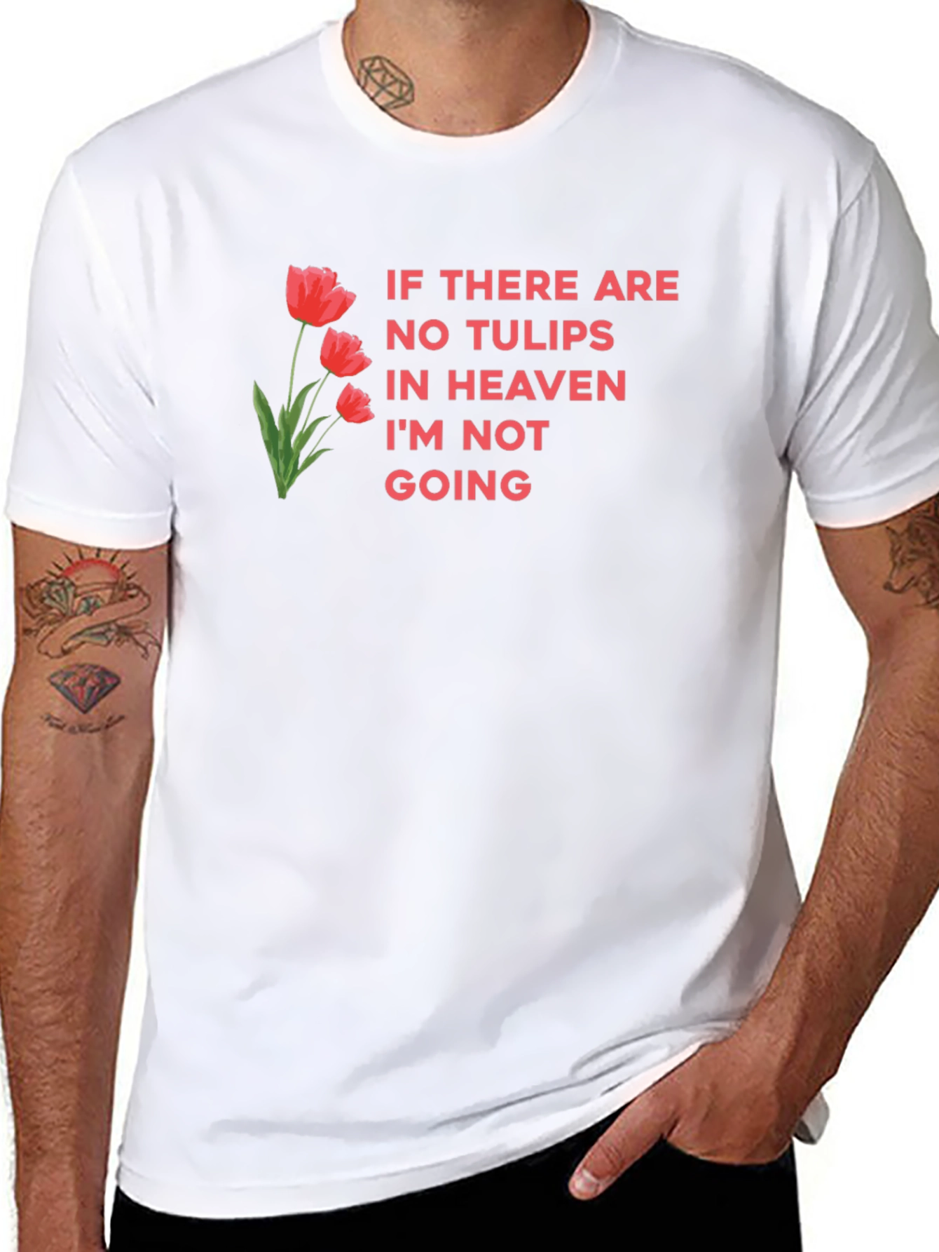 Tulips in Heaven Graphic Tee - Funny T-Shirt