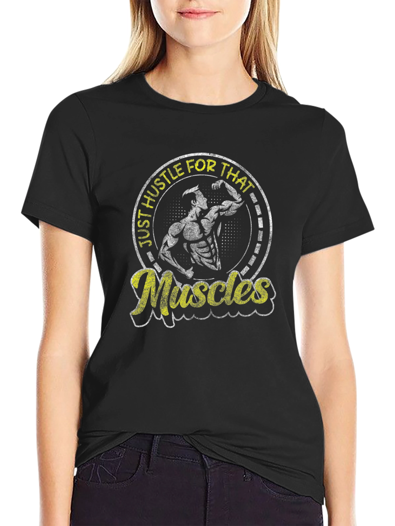 Just Hustle For That Muscles Gym T-Shirt