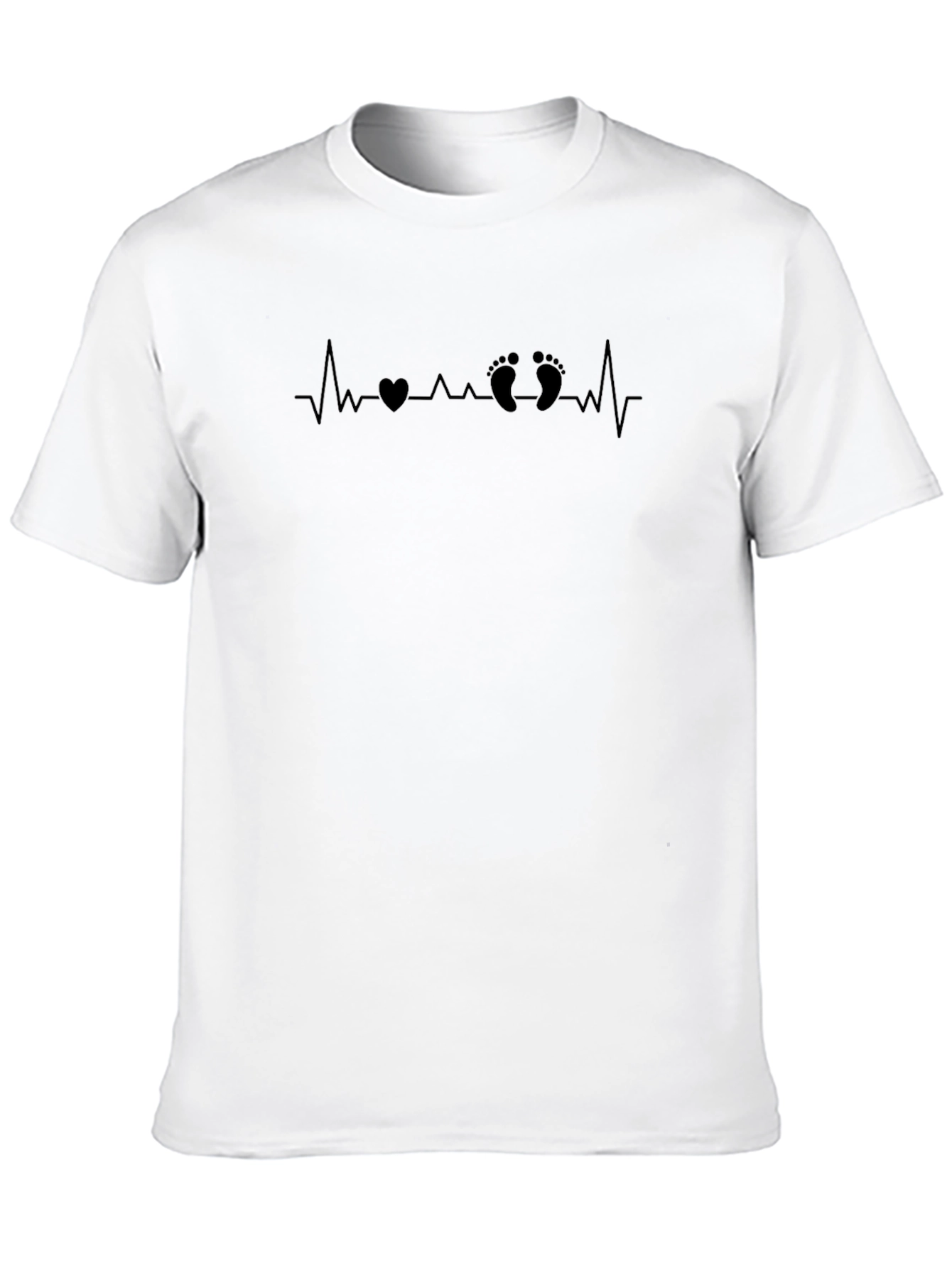 Heartbeat Baby Feet Graphic Tee