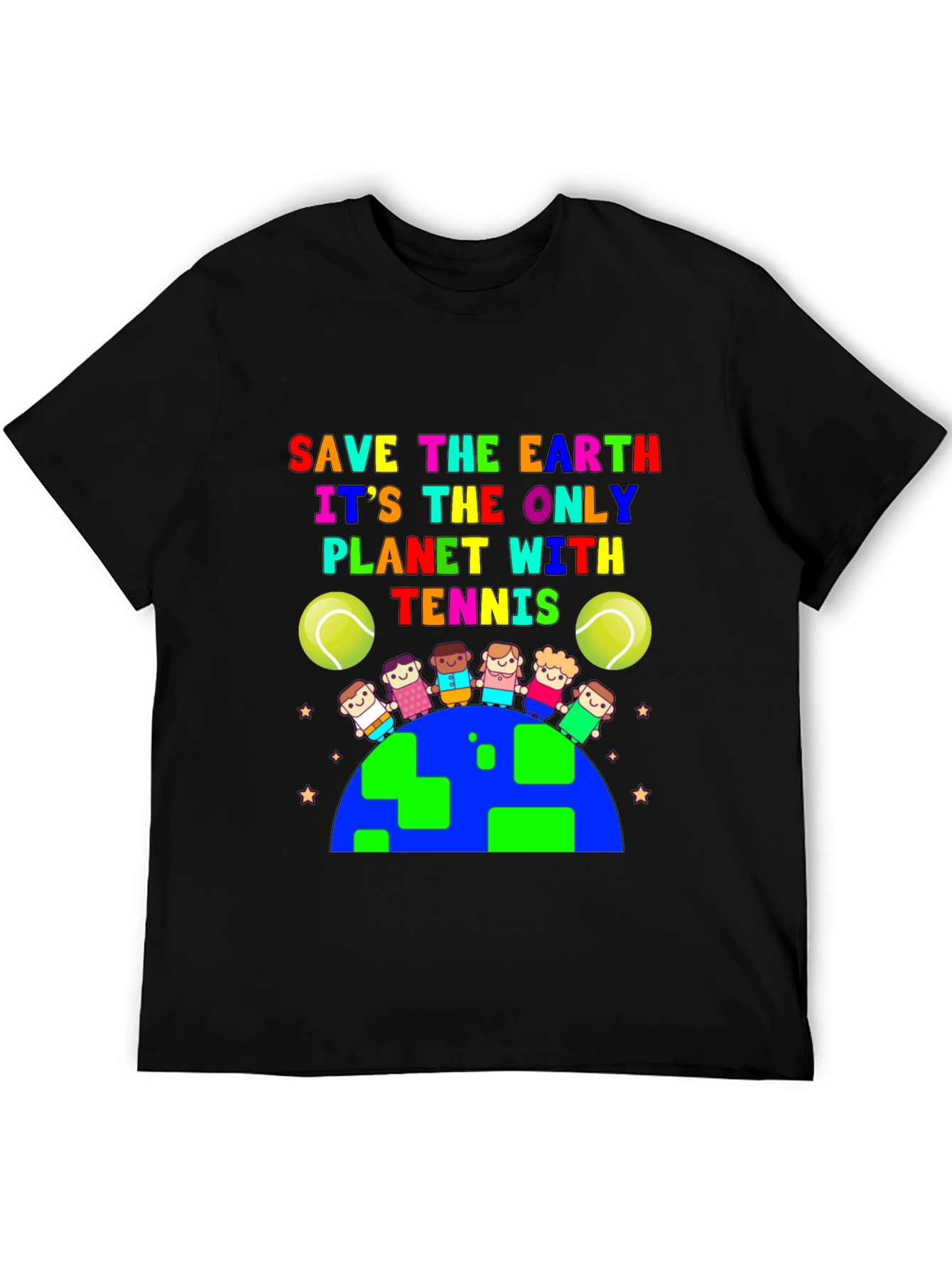Save the Earth Tennis Graphic T-Shirt
