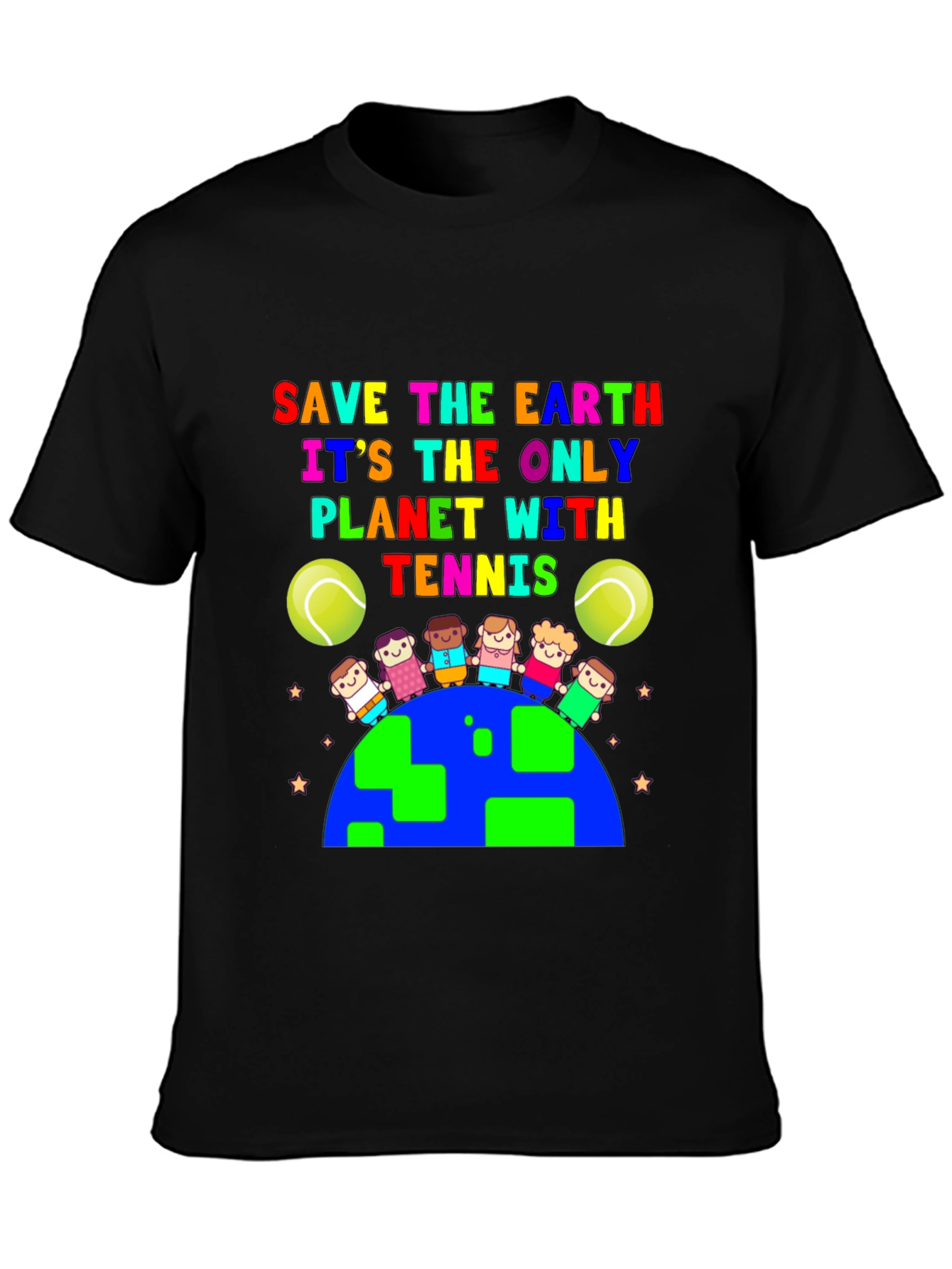 Save the Earth Tennis Graphic T-Shirt