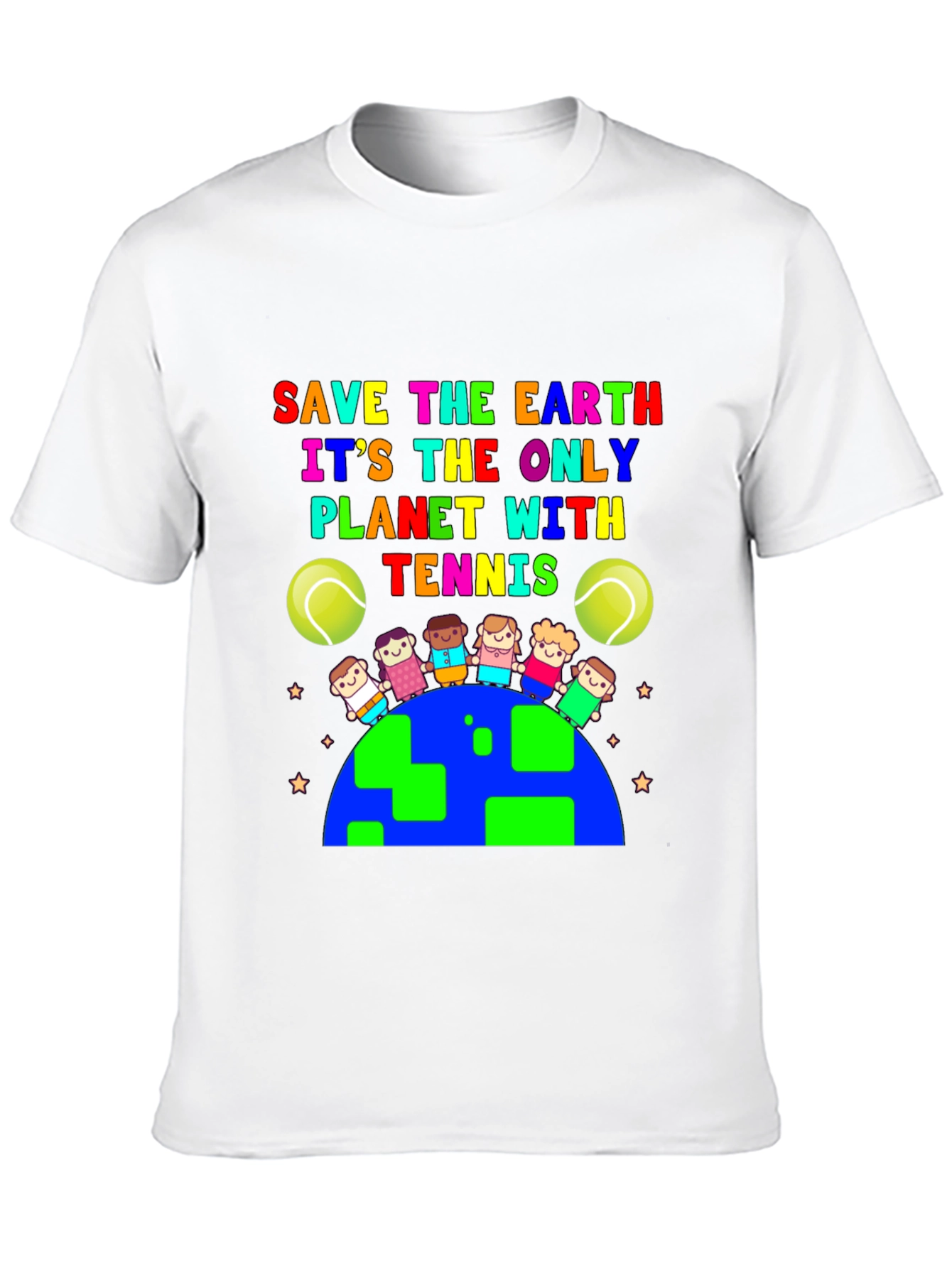 Save the Earth Tennis Graphic T-Shirt