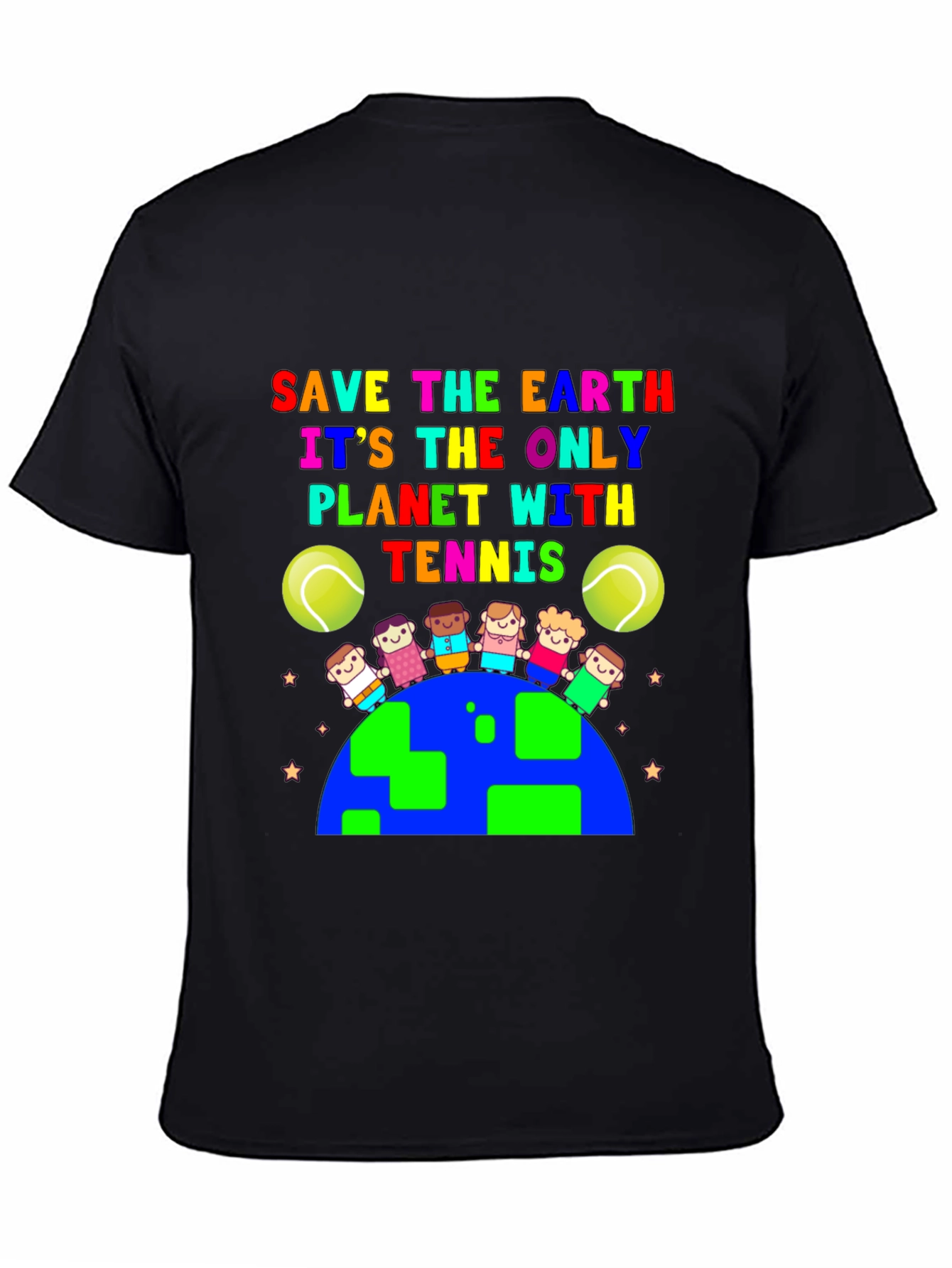 Save the Earth Tennis Graphic T-Shirt