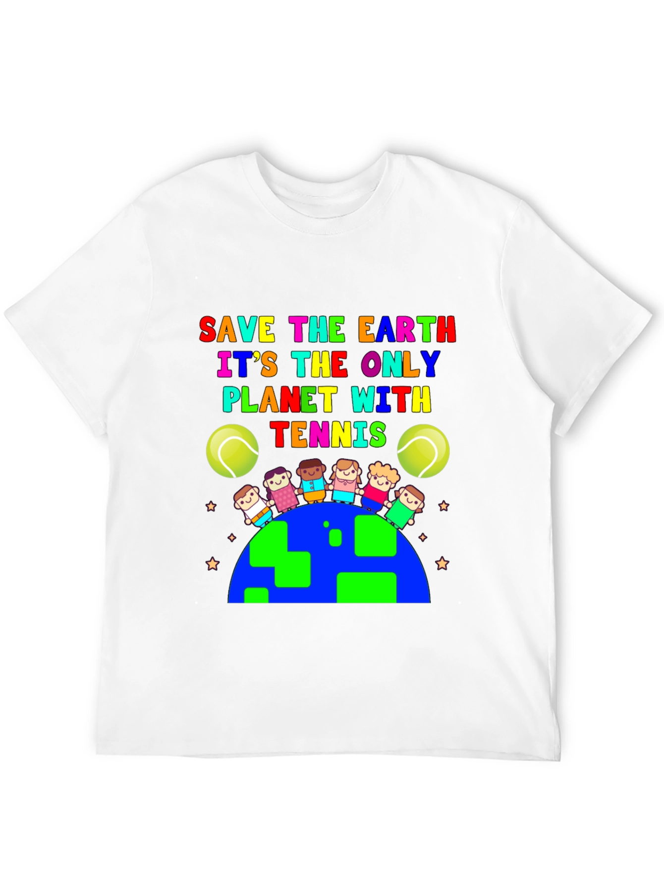Save the Earth Tennis Graphic T-Shirt