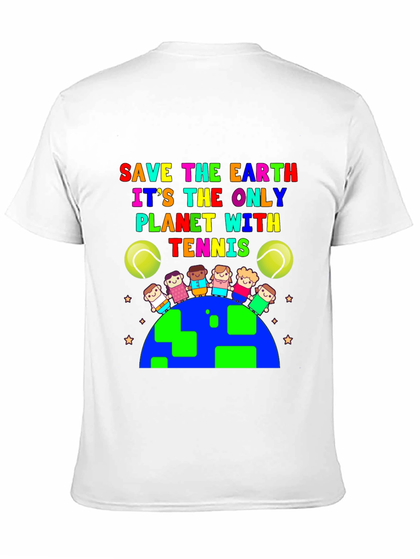 Save the Earth Tennis Graphic T-Shirt