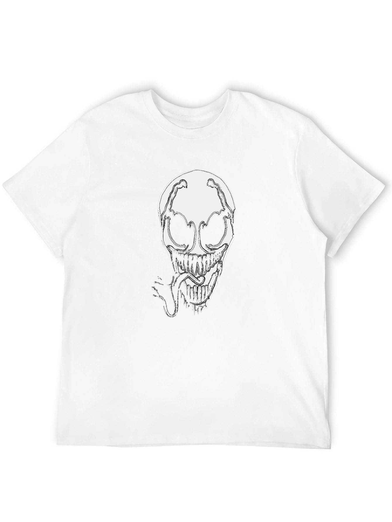 Venomous Skull Graphic Tee - Black Cotton