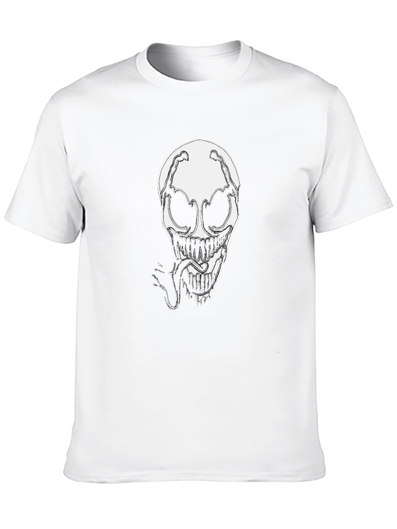 Venomous Skull Graphic Tee - Black Cotton