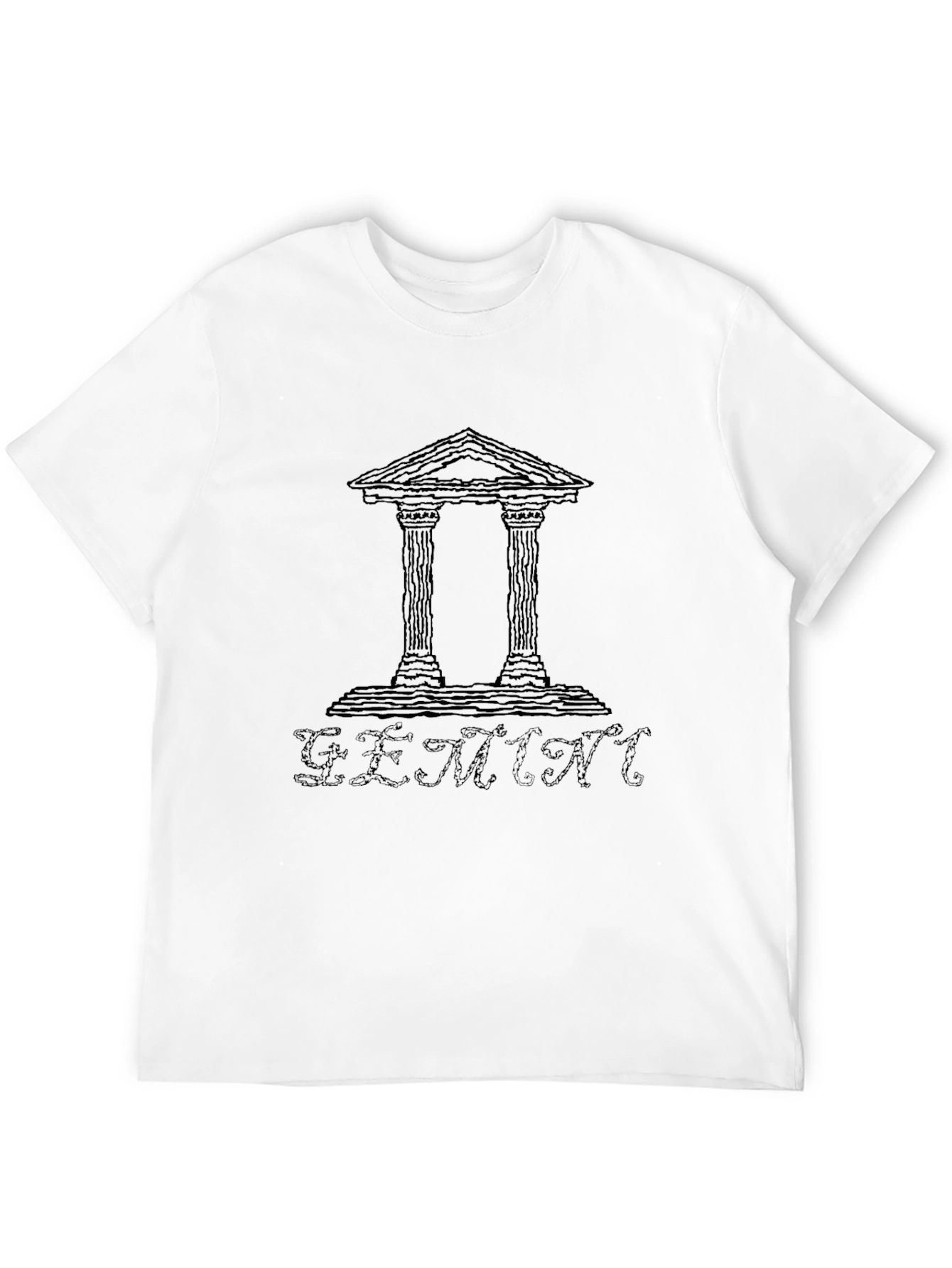 Gemini Zodiac Black T-Shirt