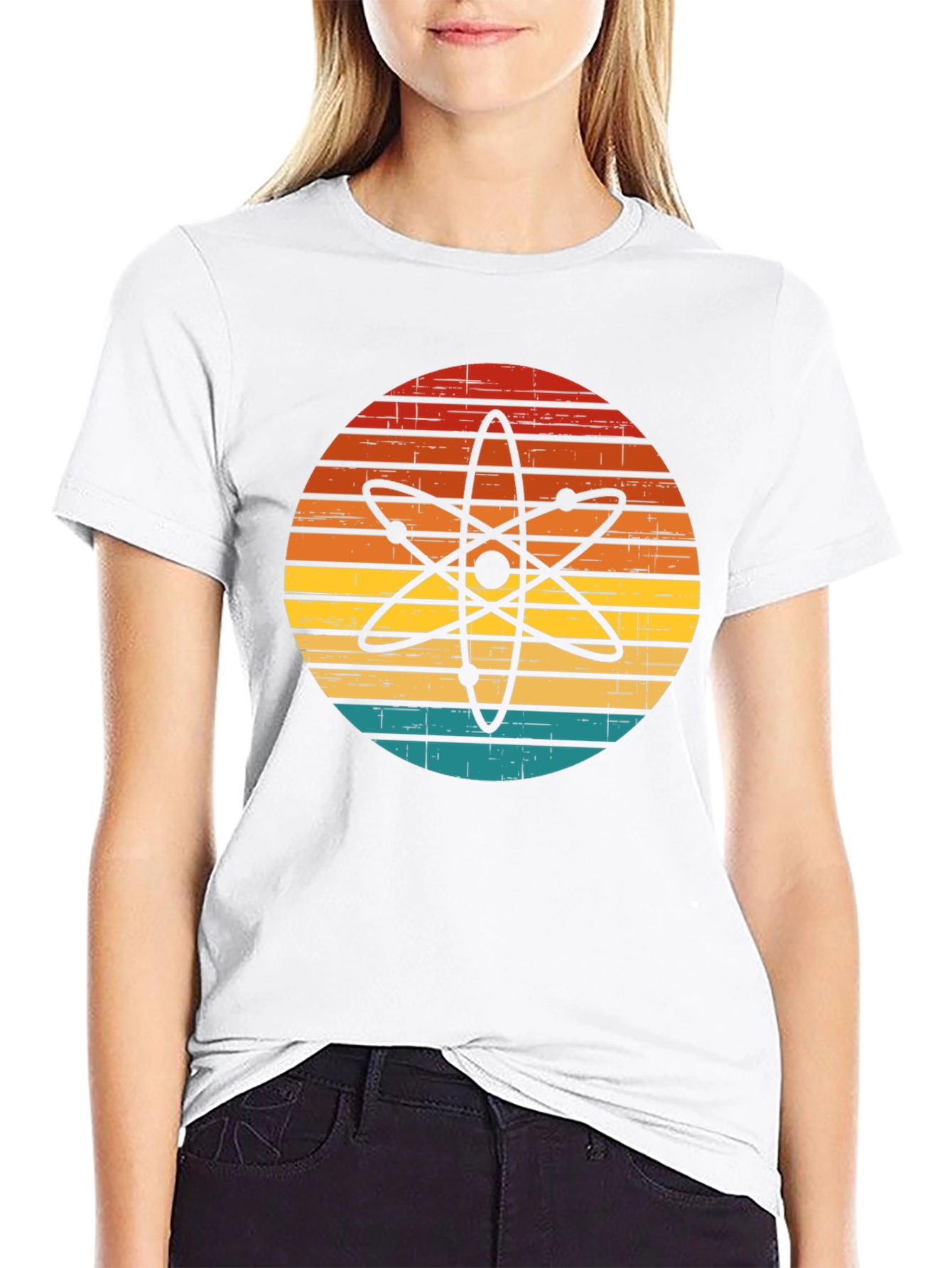 Retro Atom Graphic T-Shirt - Science Style