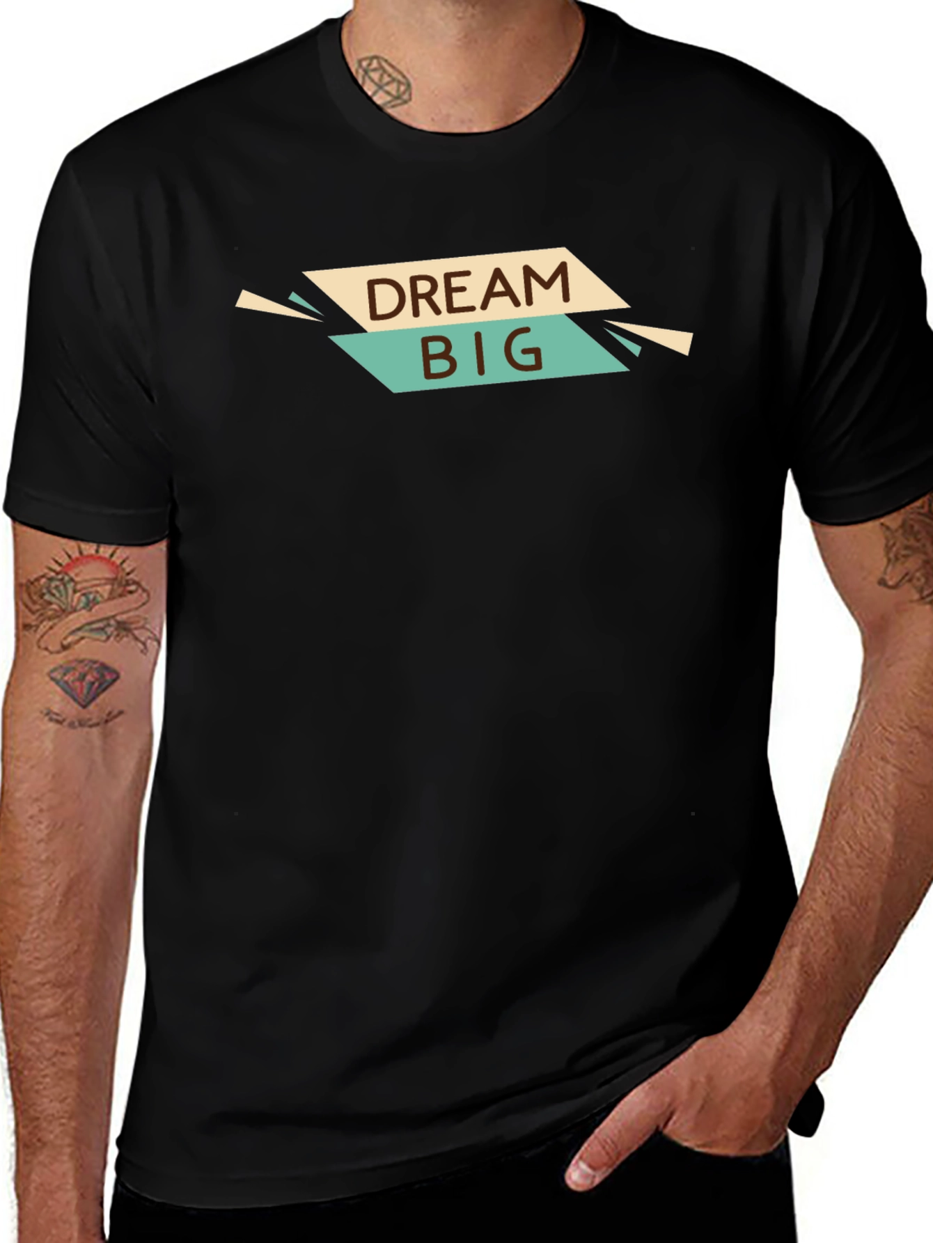 Dream Big Graphic Tee - Stylish Black T-Shirt