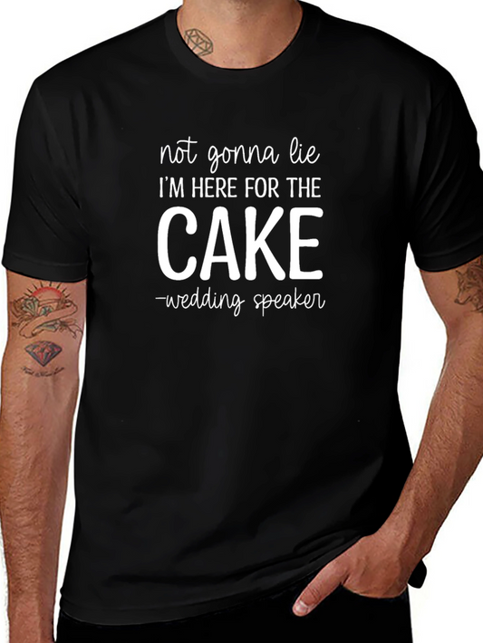Cake Lover T-Shirt Funny Wedding Speaker Tee