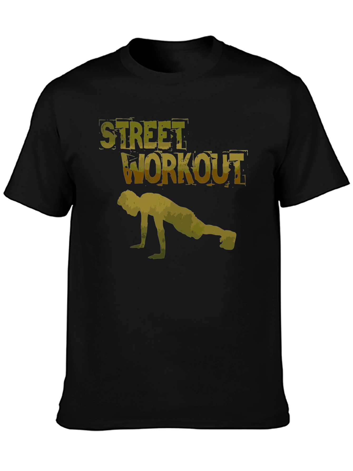 Street Workout Black T-Shirt for Men
