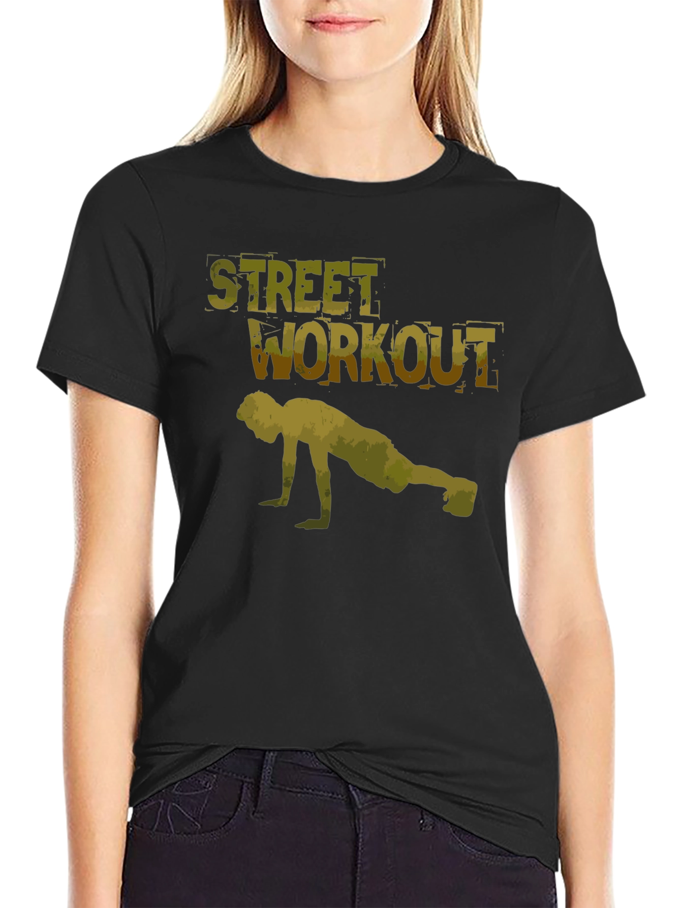 Street Workout Black T-Shirt for Men