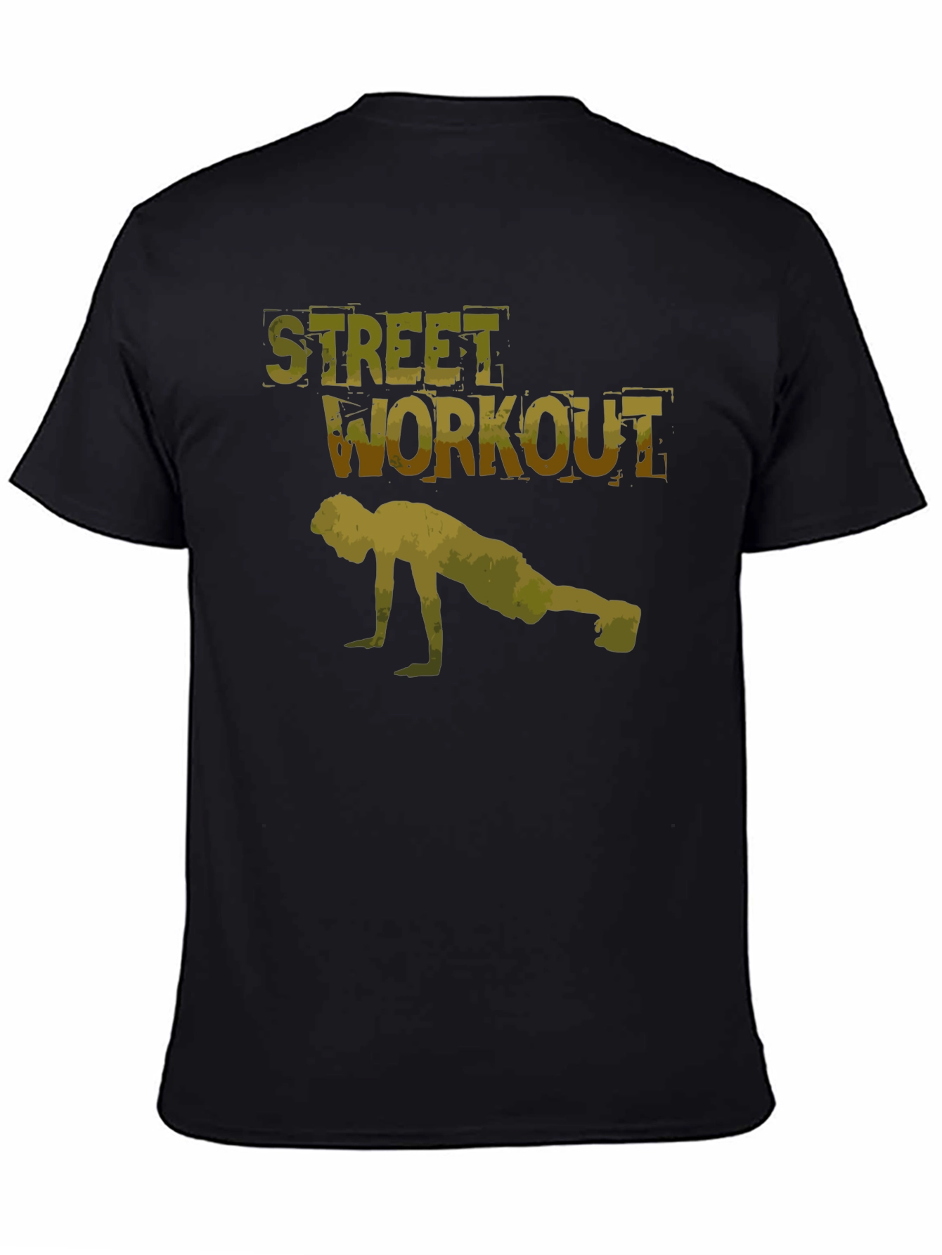 Street Workout Black T-Shirt for Men