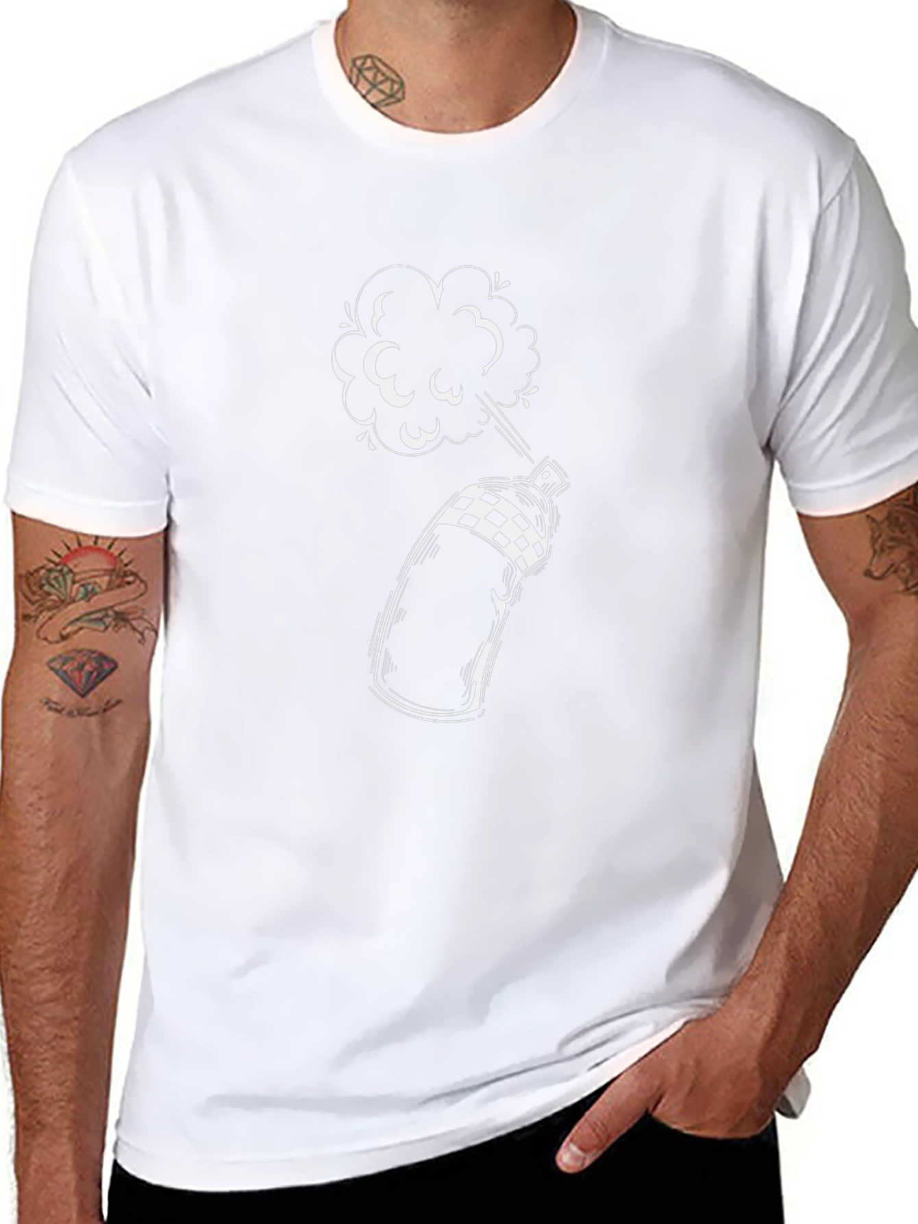 Spray Paint Graphic Tee - Cool Urban Style