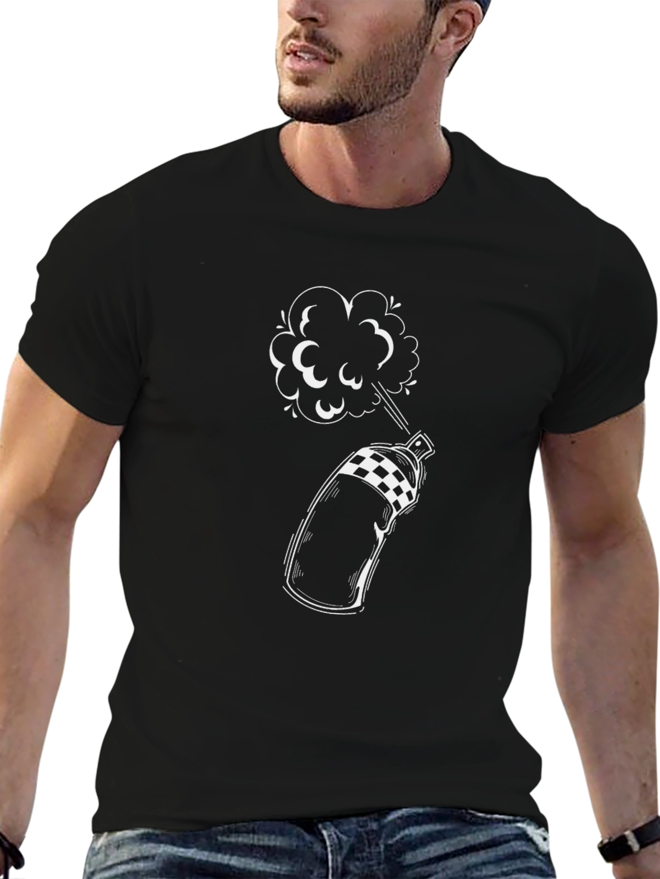 Spray Paint Graphic Tee - Cool Urban Style