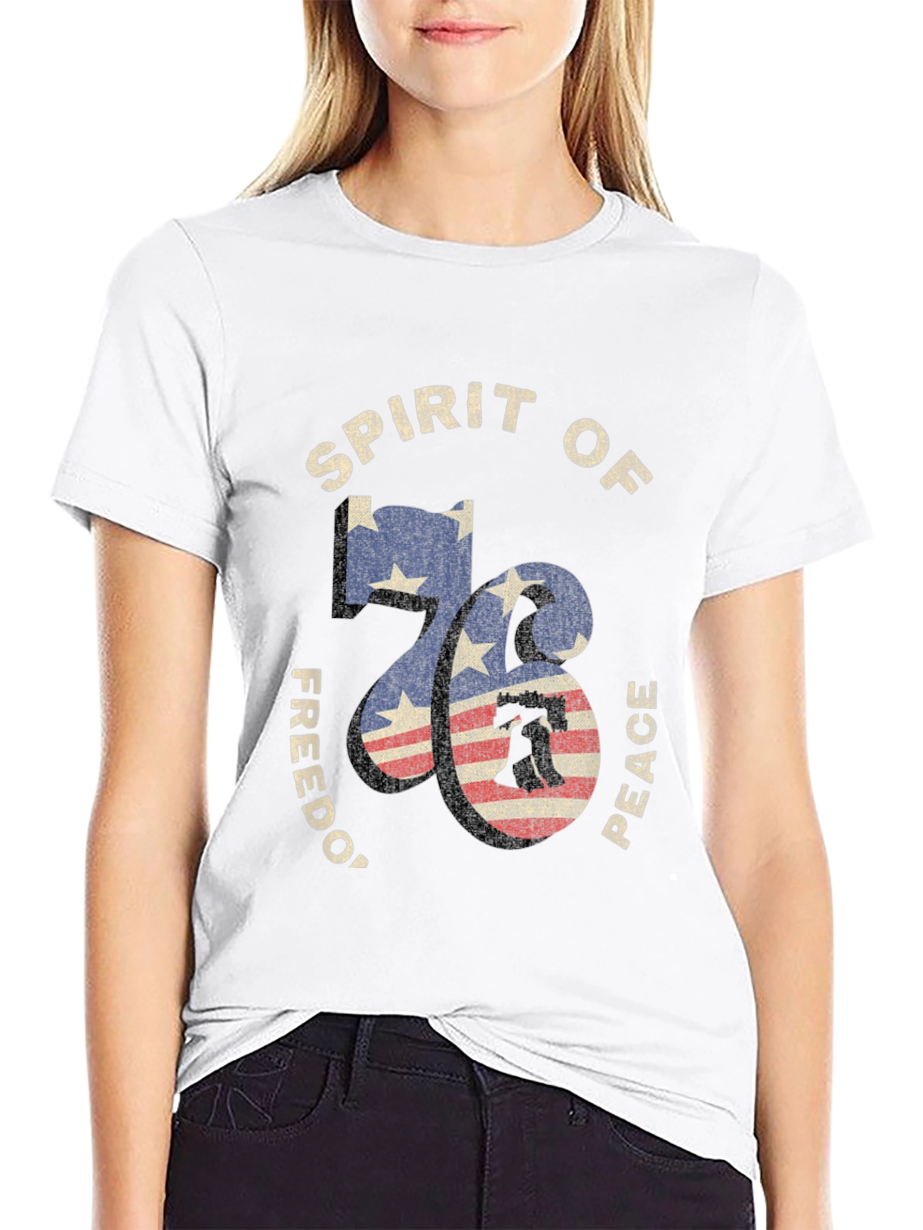 Spirit of 76 Graphic Tee - Patriotic Design