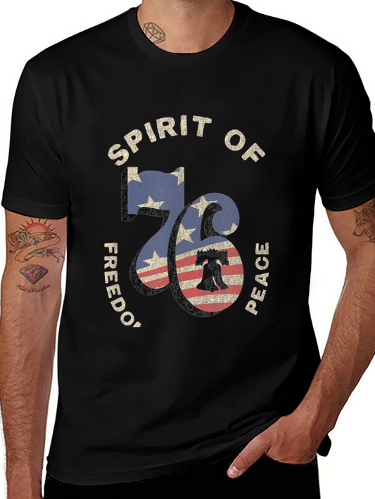 Spirit of 76 Graphic Tee - Patriotic Design
