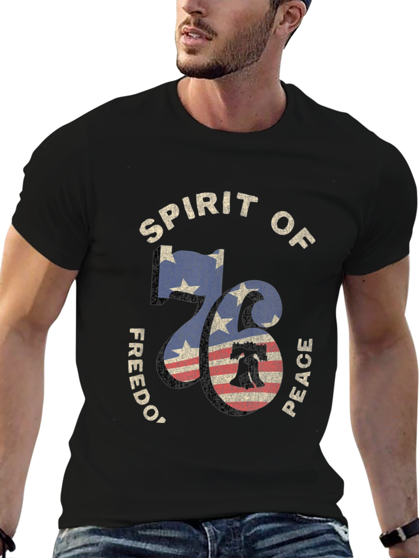 Spirit of 76 Graphic Tee - Patriotic Design