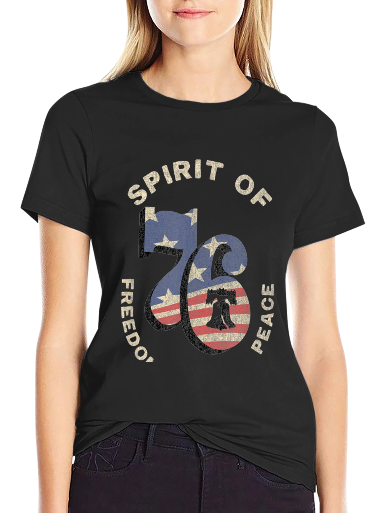 Spirit of 76 Graphic Tee - Patriotic Design