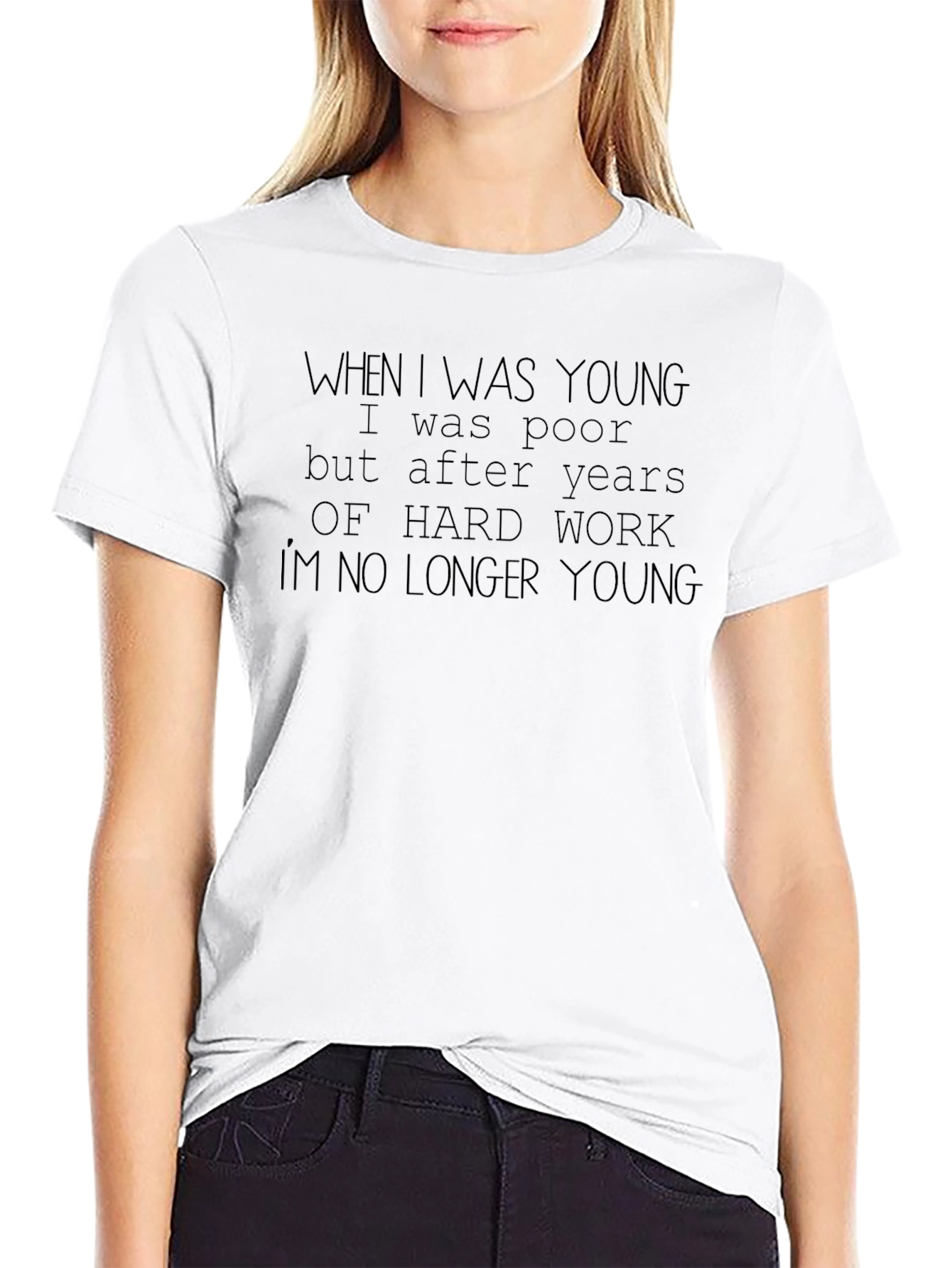 Humorous Young and Poor Graphic Tee
