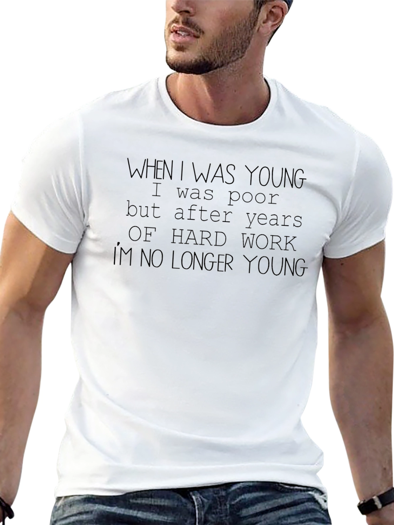Humorous Young and Poor Graphic Tee