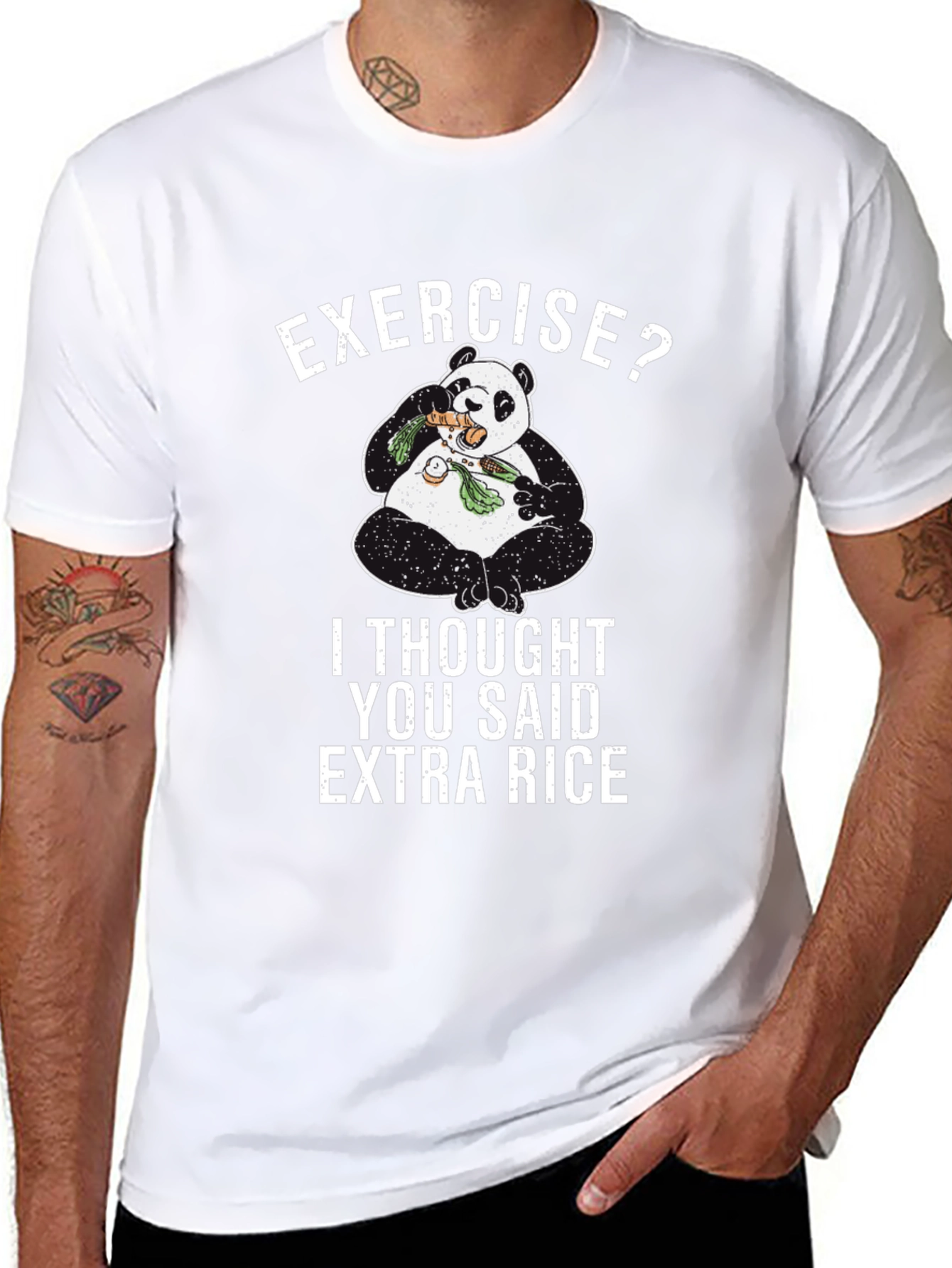 Exercise? Extra Rice Panda Graphic Tee