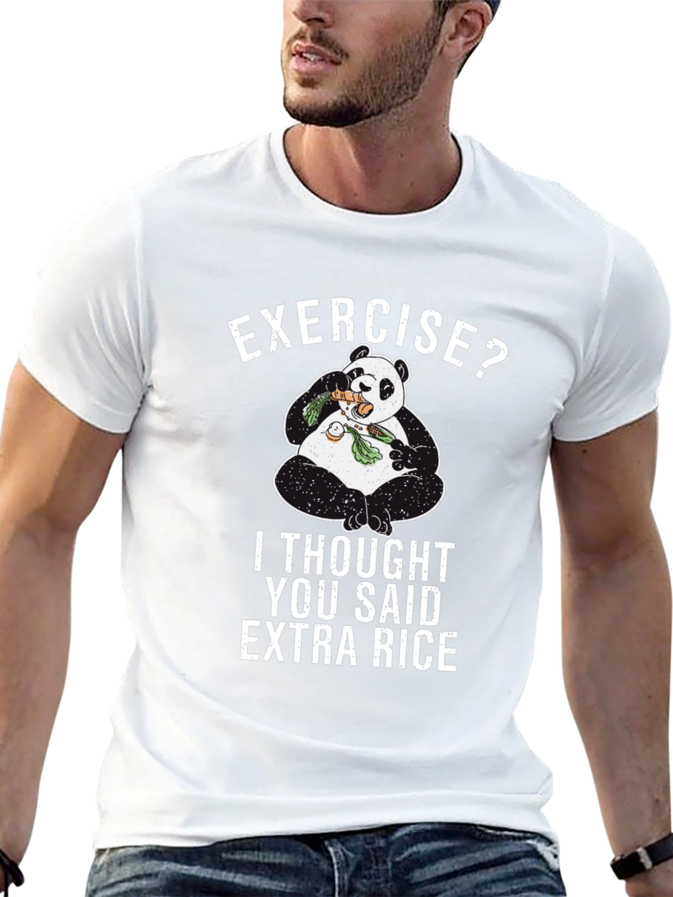 Exercise? Extra Rice Panda Graphic Tee