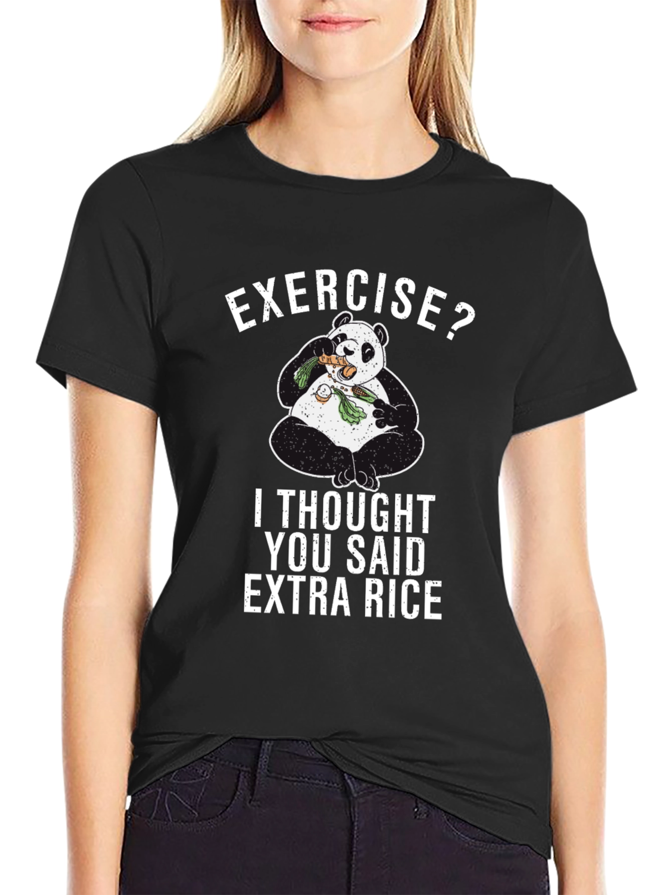 Exercise? Extra Rice Panda Graphic Tee