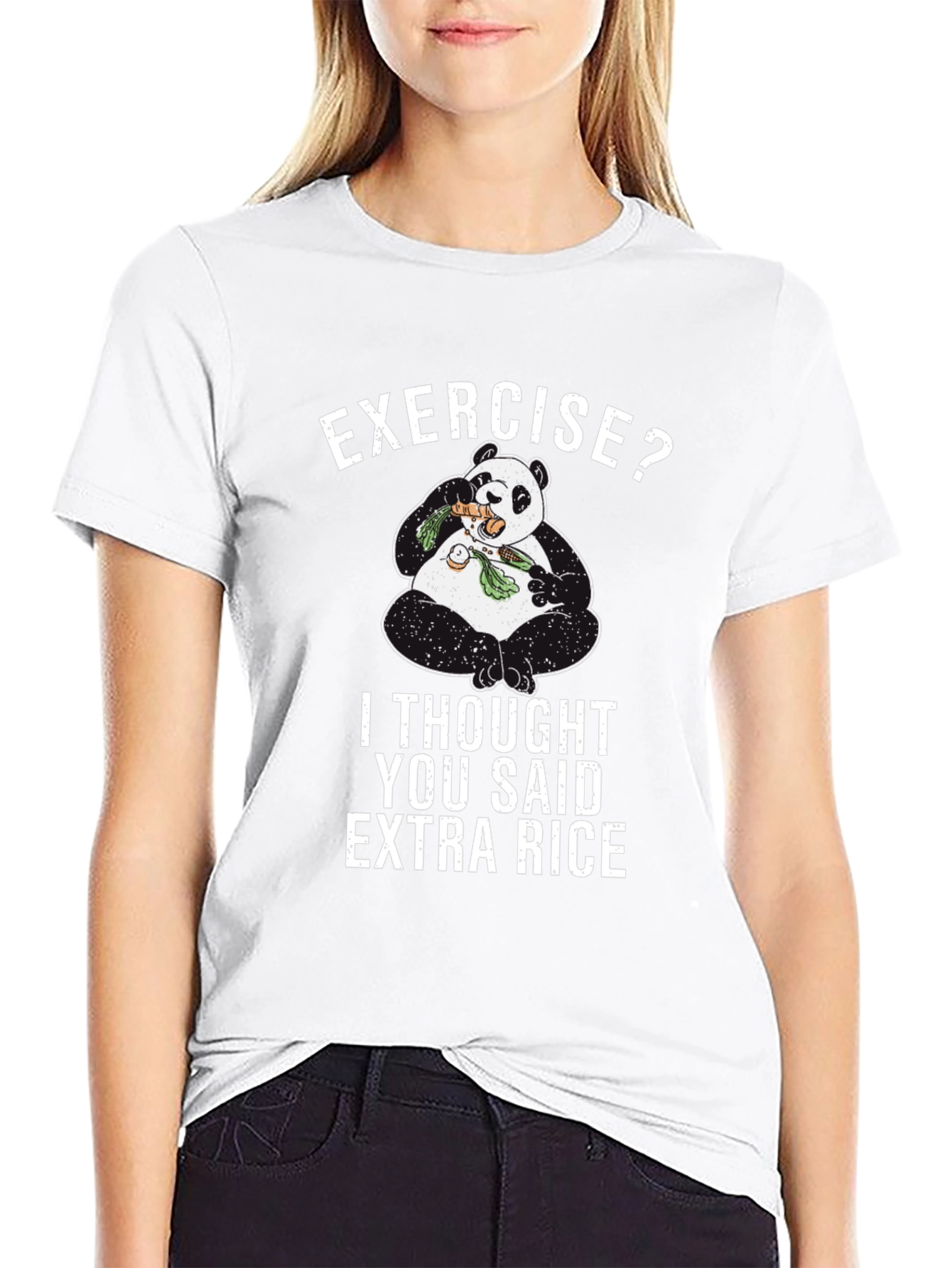 Exercise? Extra Rice Panda Graphic Tee