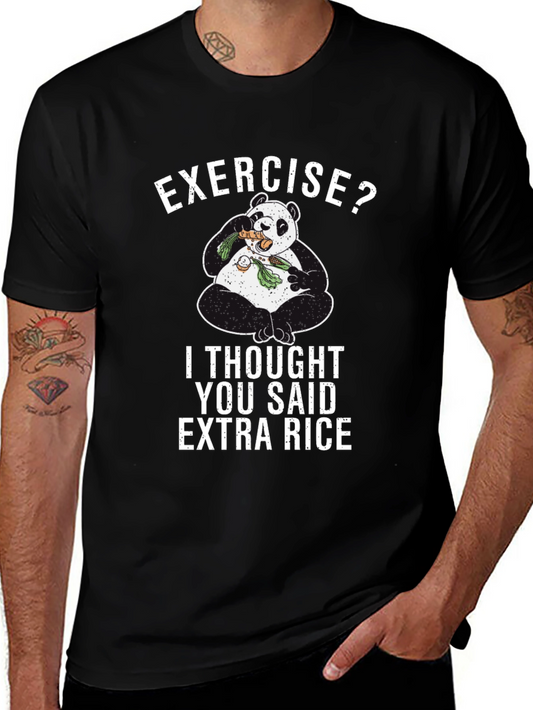 Exercise? Extra Rice Panda Graphic Tee