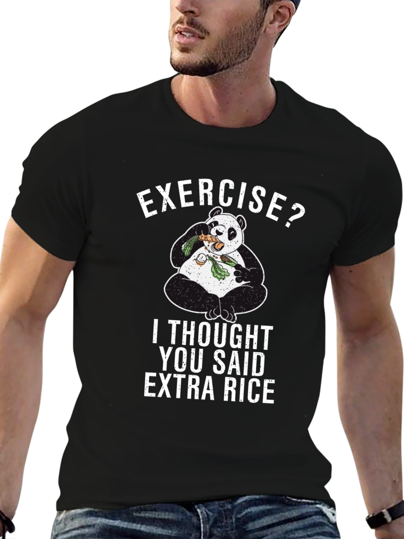 Exercise? Extra Rice Panda Graphic Tee