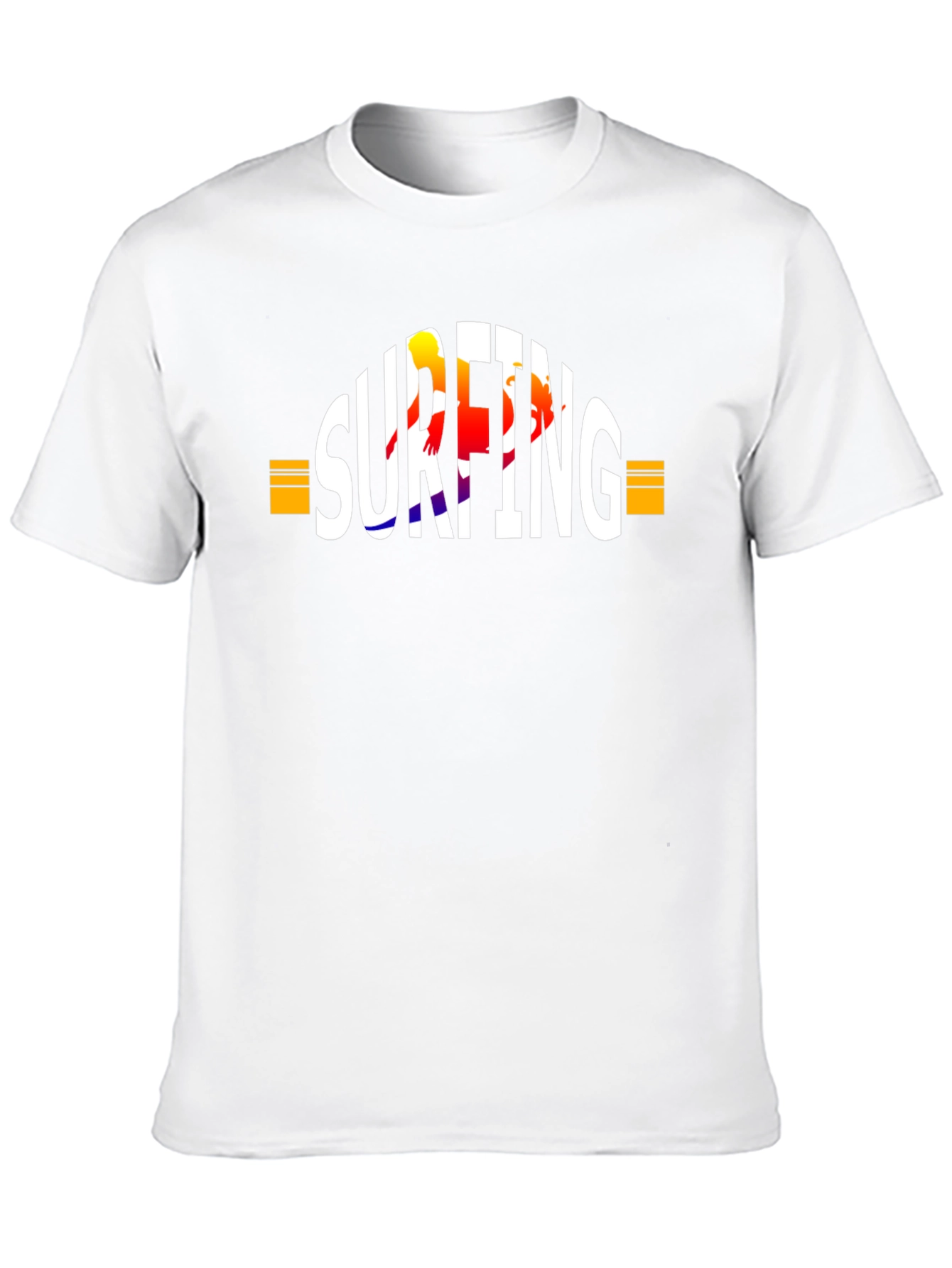 Surfing Graphic T-Shirt - Black Cotton Tee