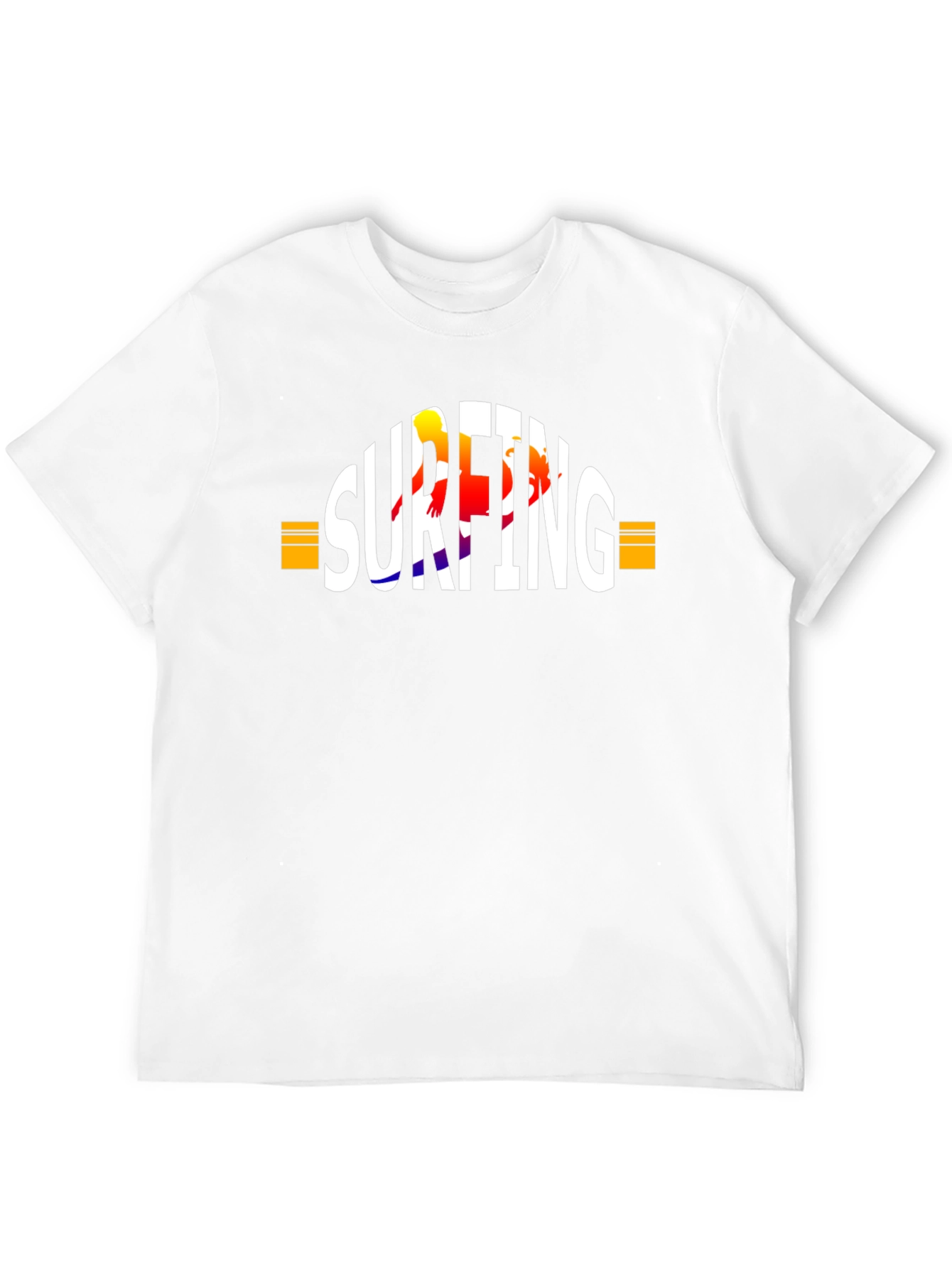 Surfing Graphic T-Shirt - Black Cotton Tee
