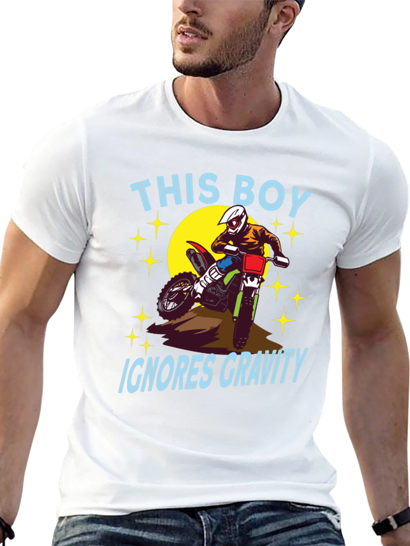 This Boy Ignores Gravity Motocross T-Shirt