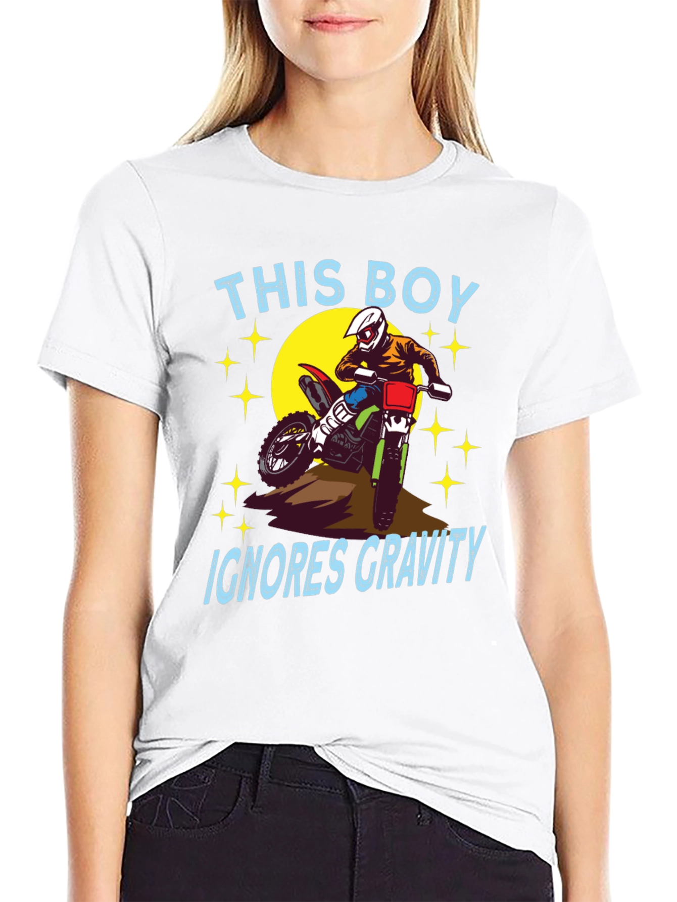 This Boy Ignores Gravity Motocross T-Shirt