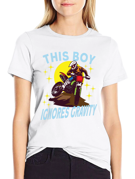This Boy Ignores Gravity Motocross T-Shirt